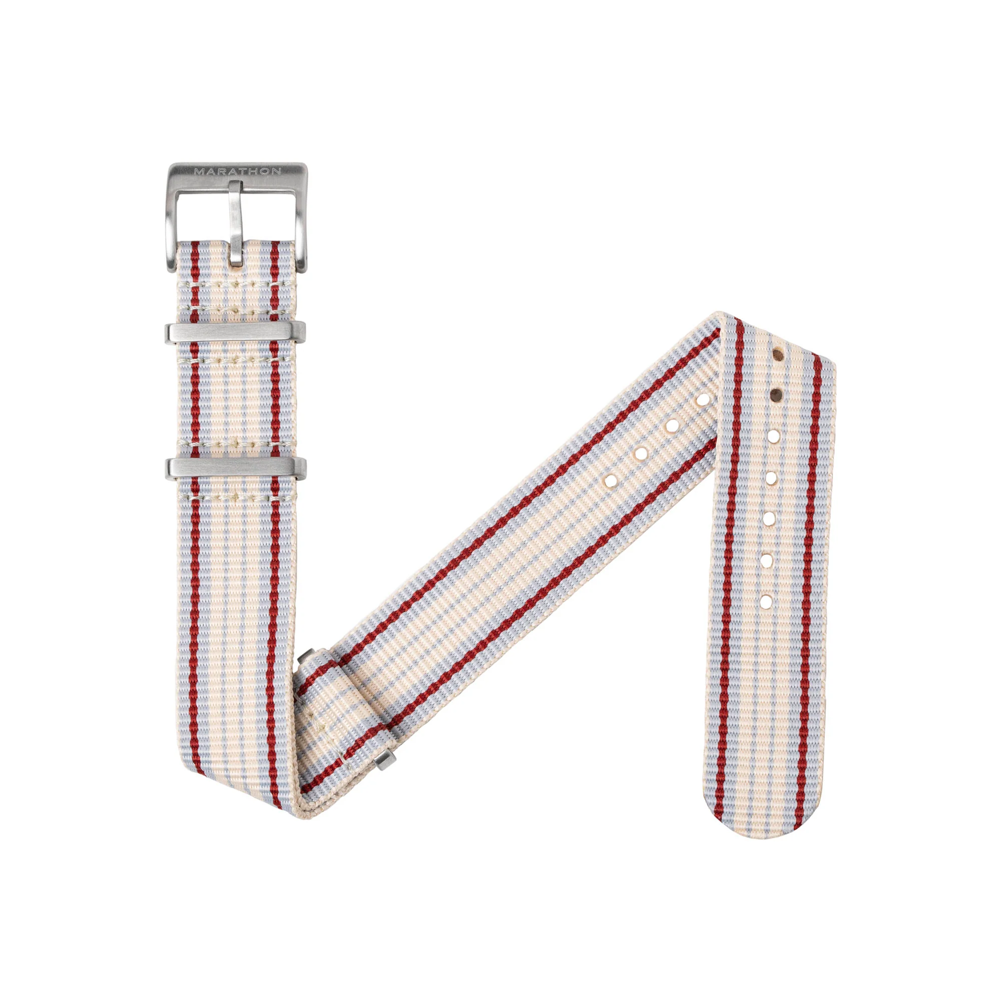 Nylon DEFSTAN Strap Brushed Steel Hardware, ADANAC Stripe, 18MM - Image 5