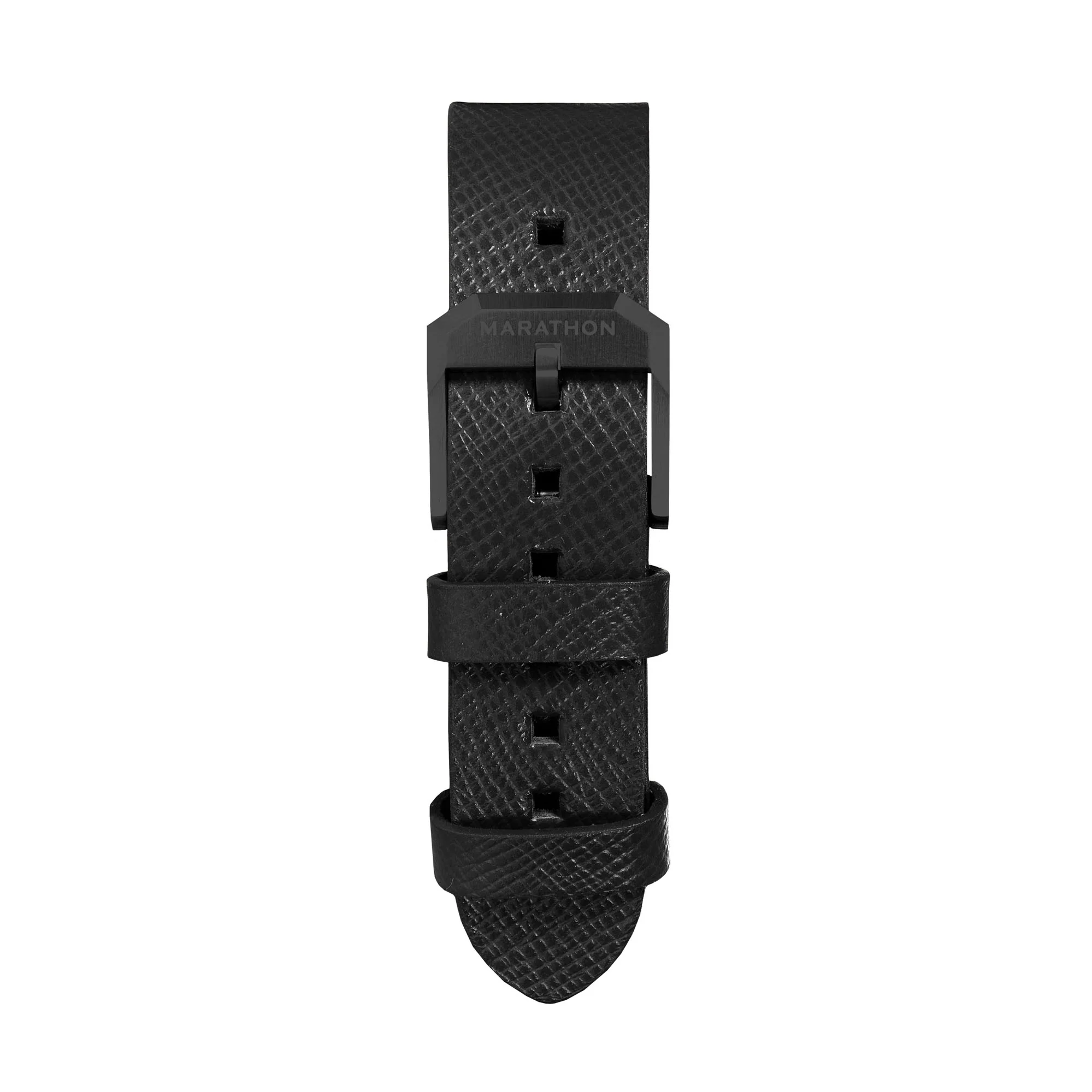 20mm 2-Piece Leather Strap, Black with Anthracite Hardware - Image 4