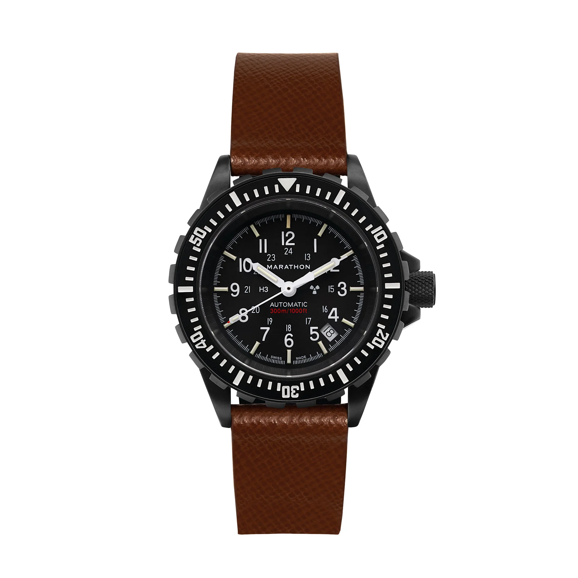 20mm 2-Piece Leather Strap, Cognac with Anthracite Hardware - Image 5