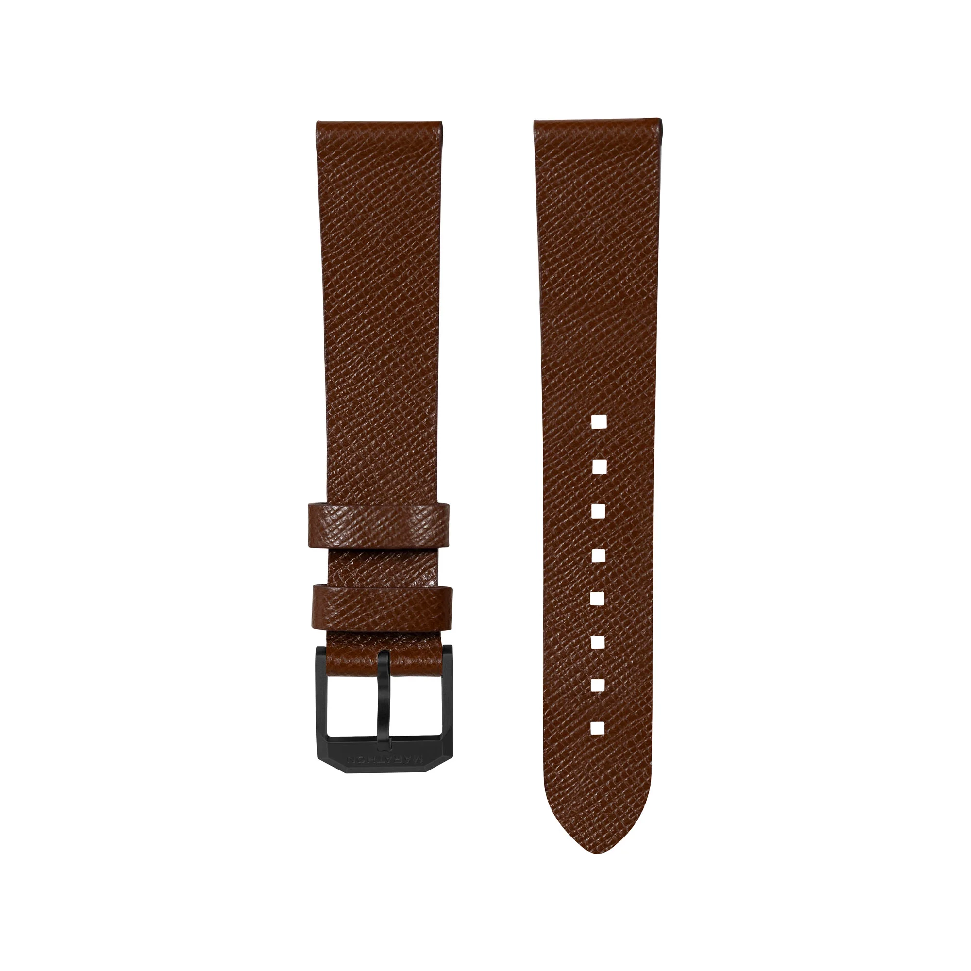 20mm 2-Piece Leather Strap, Cognac with Anthracite Hardware - Image 6