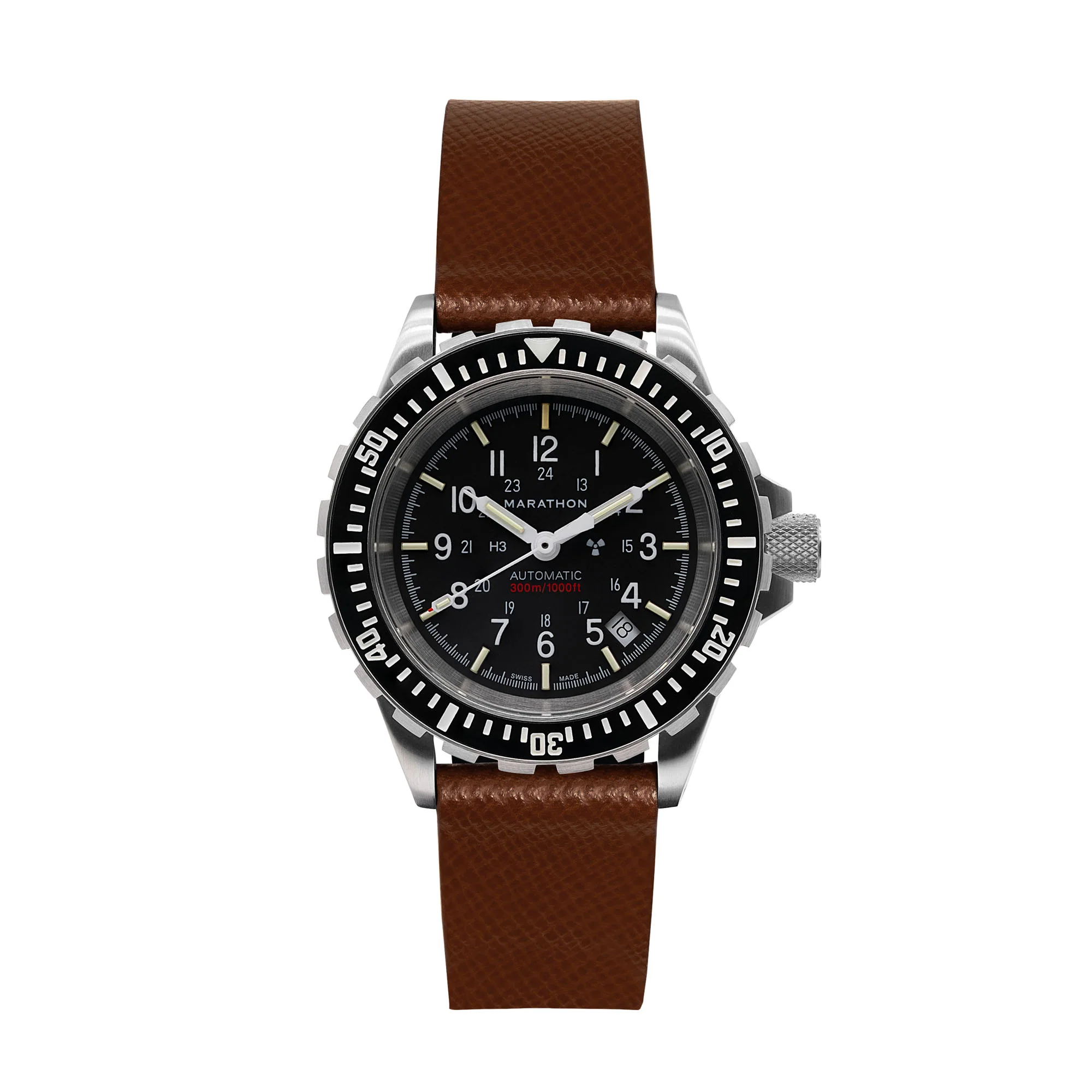 20mm 2-Piece Leather Strap, Cognac with Brushed Steel Hardware - Image 12