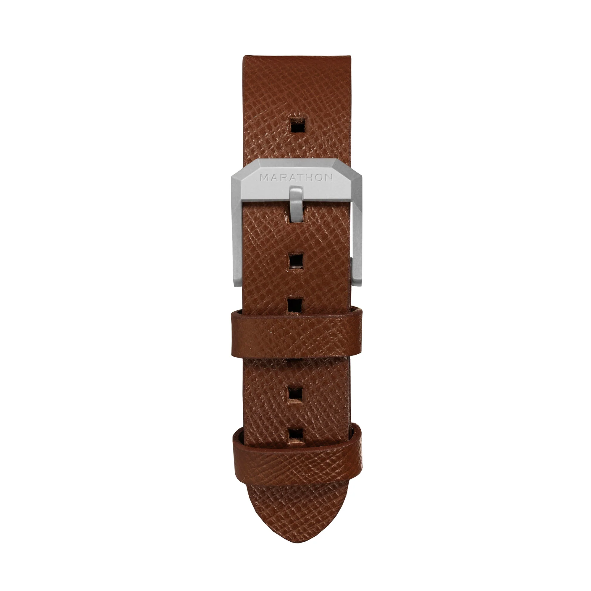 20mm 2-Piece Leather Strap, Cognac with Parkerized Hardware - Image 3