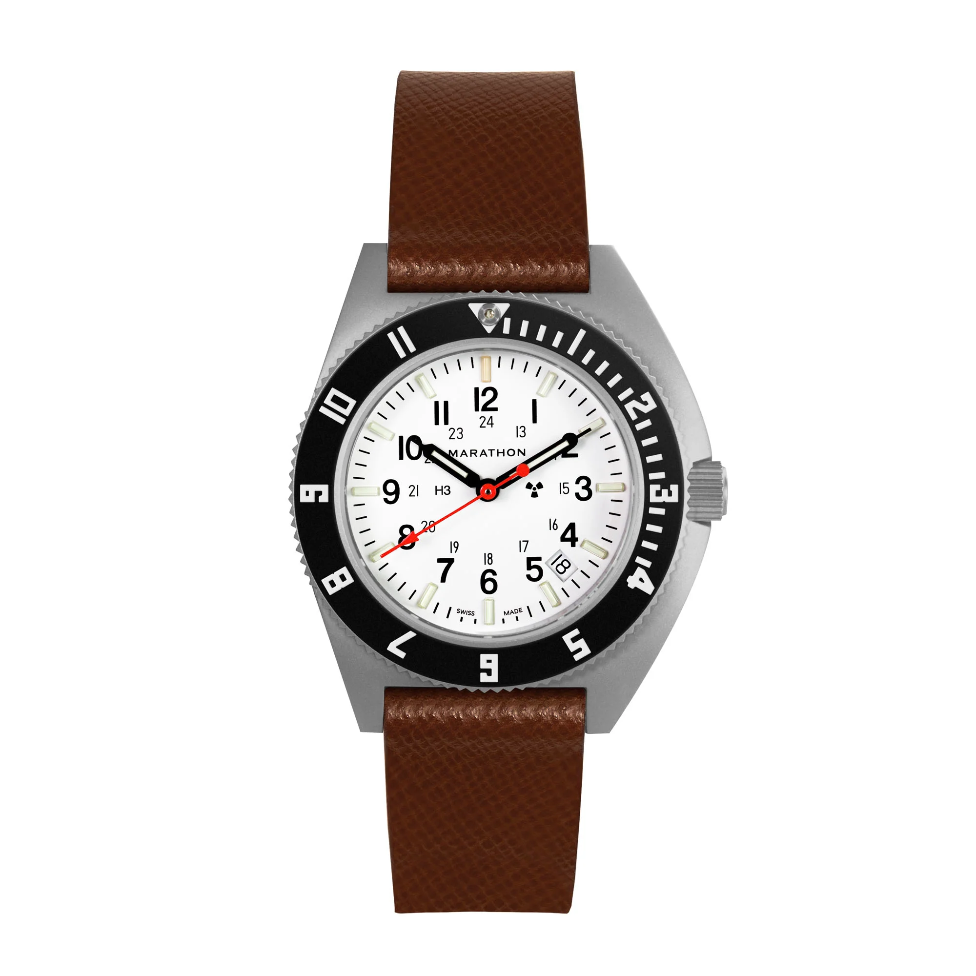 20mm 2-Piece Leather Strap, Cognac with Parkerized Hardware - Image 6