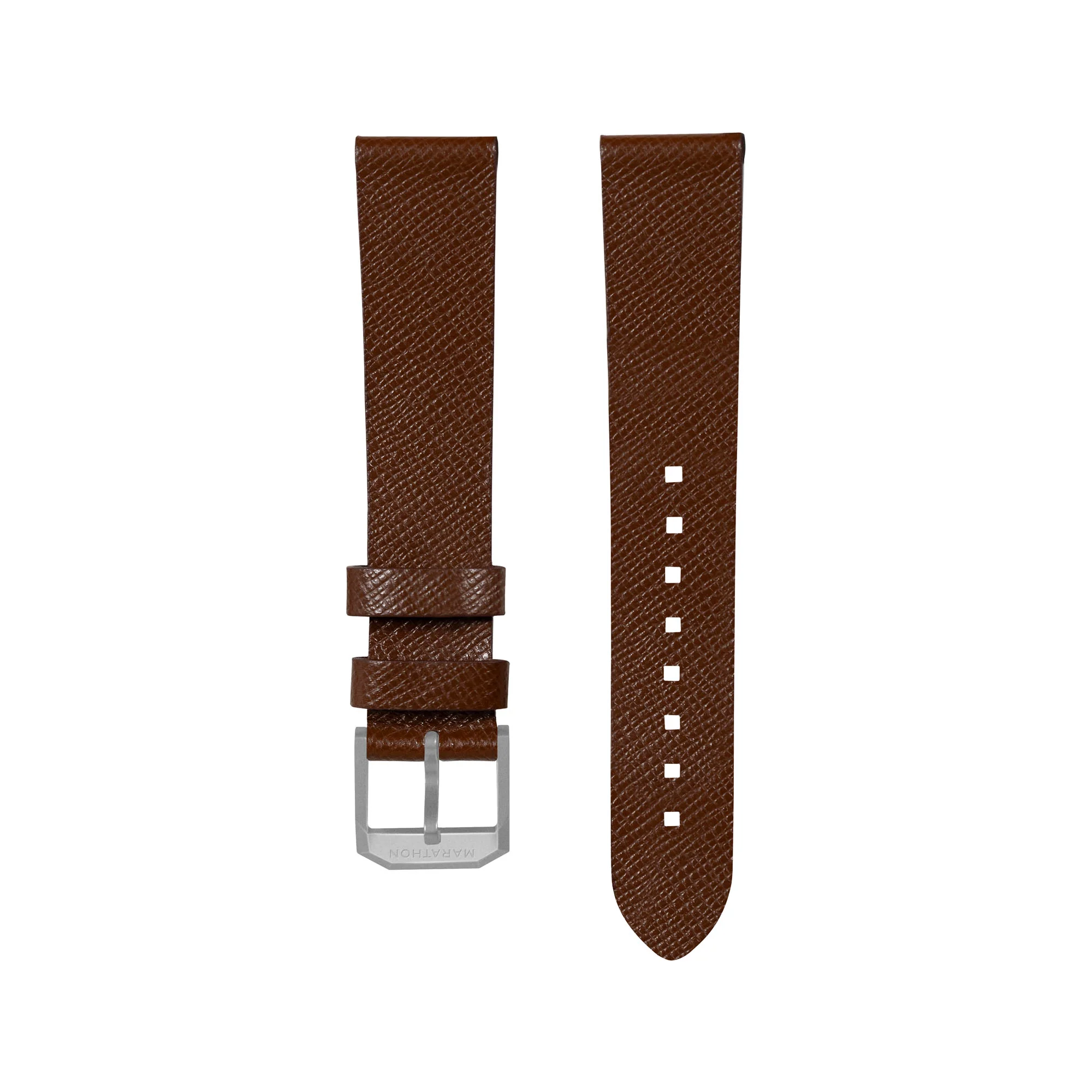 20mm 2-Piece Leather Strap, Cognac with Parkerized Hardware - Image 8
