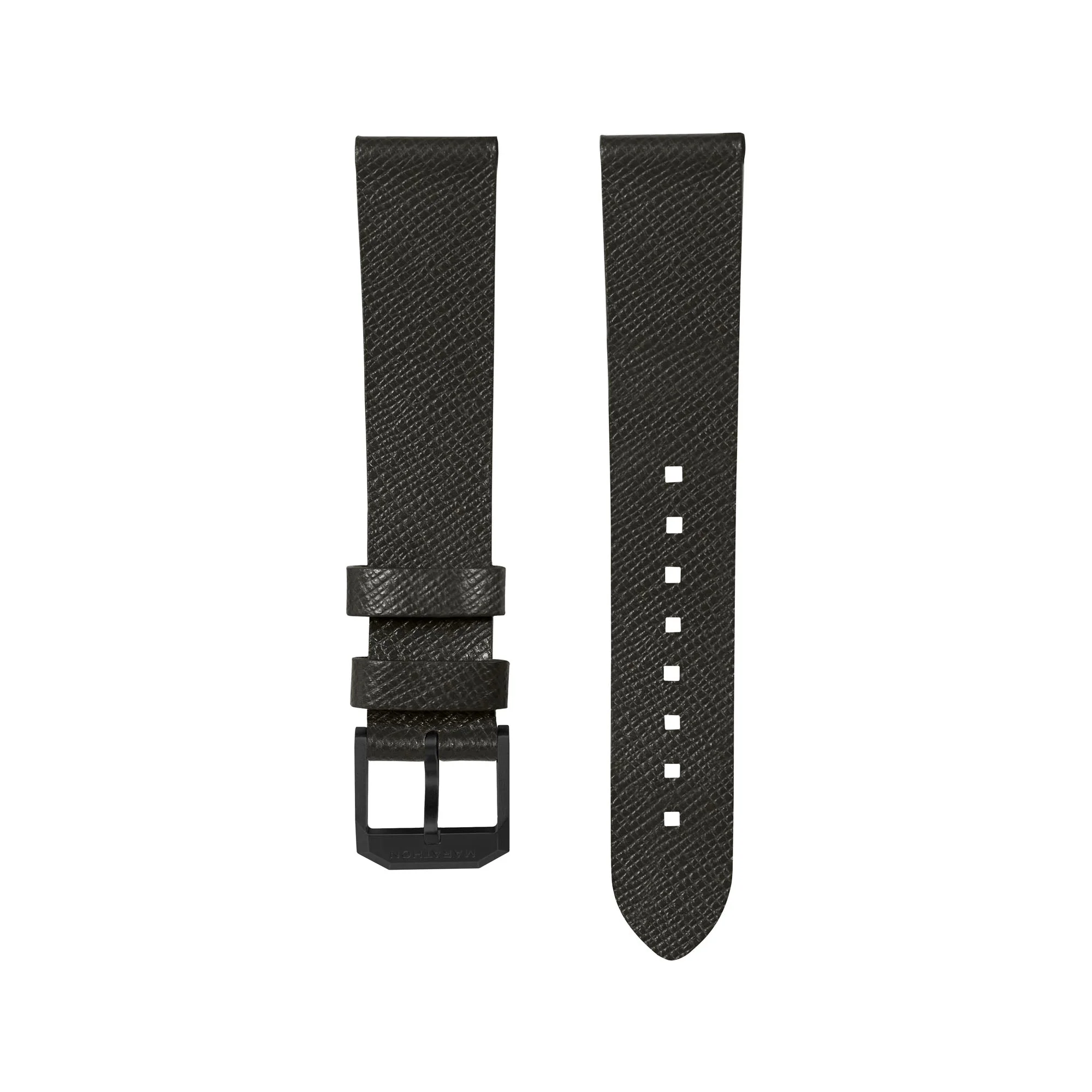 20mm 2-Piece Leather Strap, Moss Green with Anthracite Hardware - Image 6