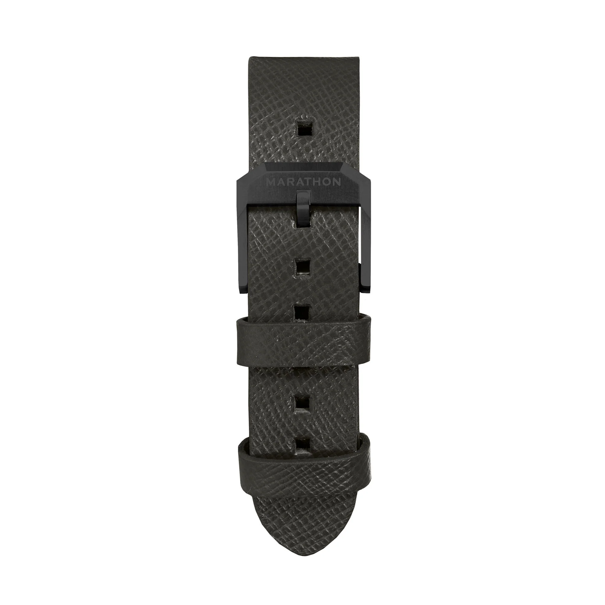 20mm 2-Piece Leather Strap, Moss Green with Anthracite Hardware - Image 8