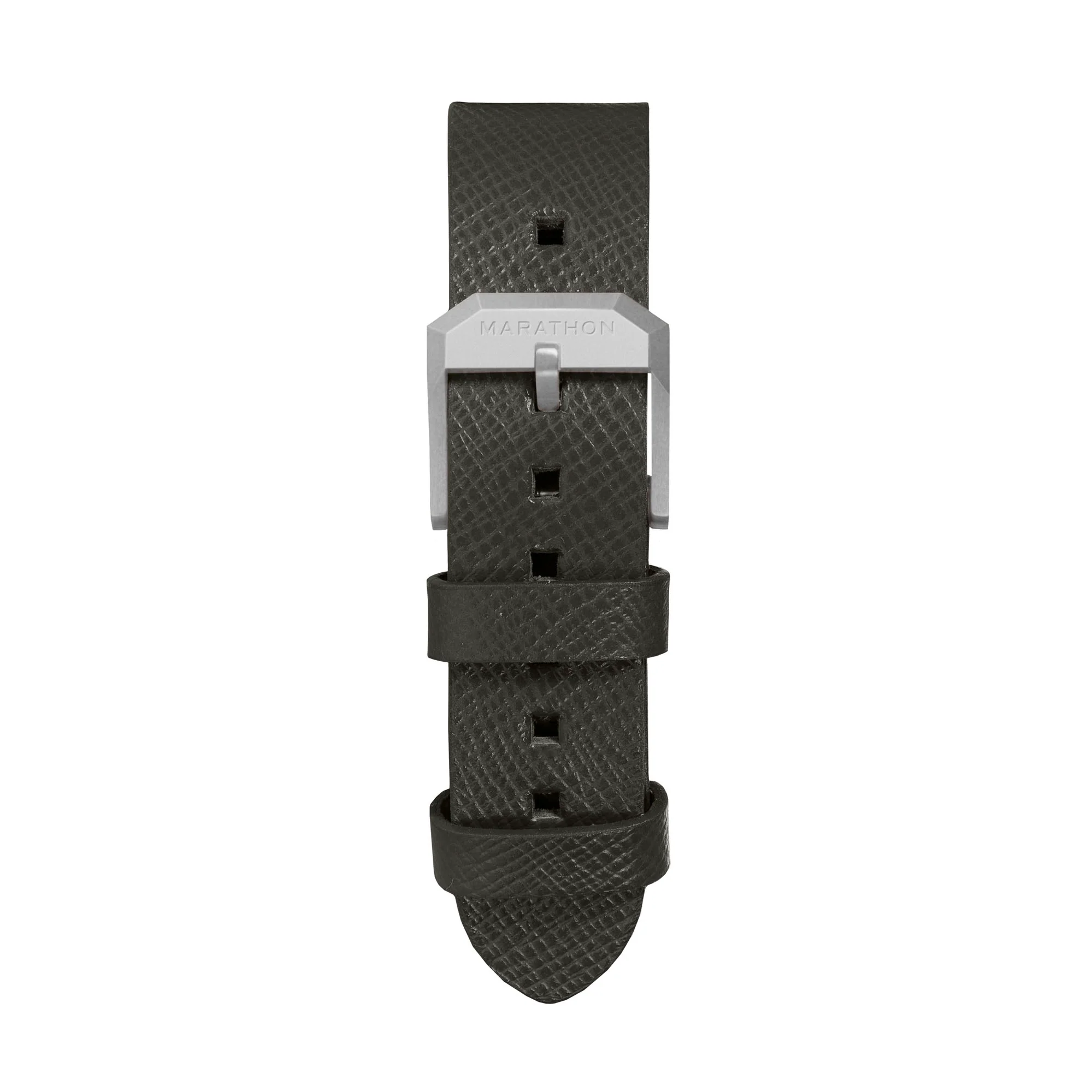 20mm 2-Piece Leather Strap, Moss Green with Parkerized Hardware - Image 3
