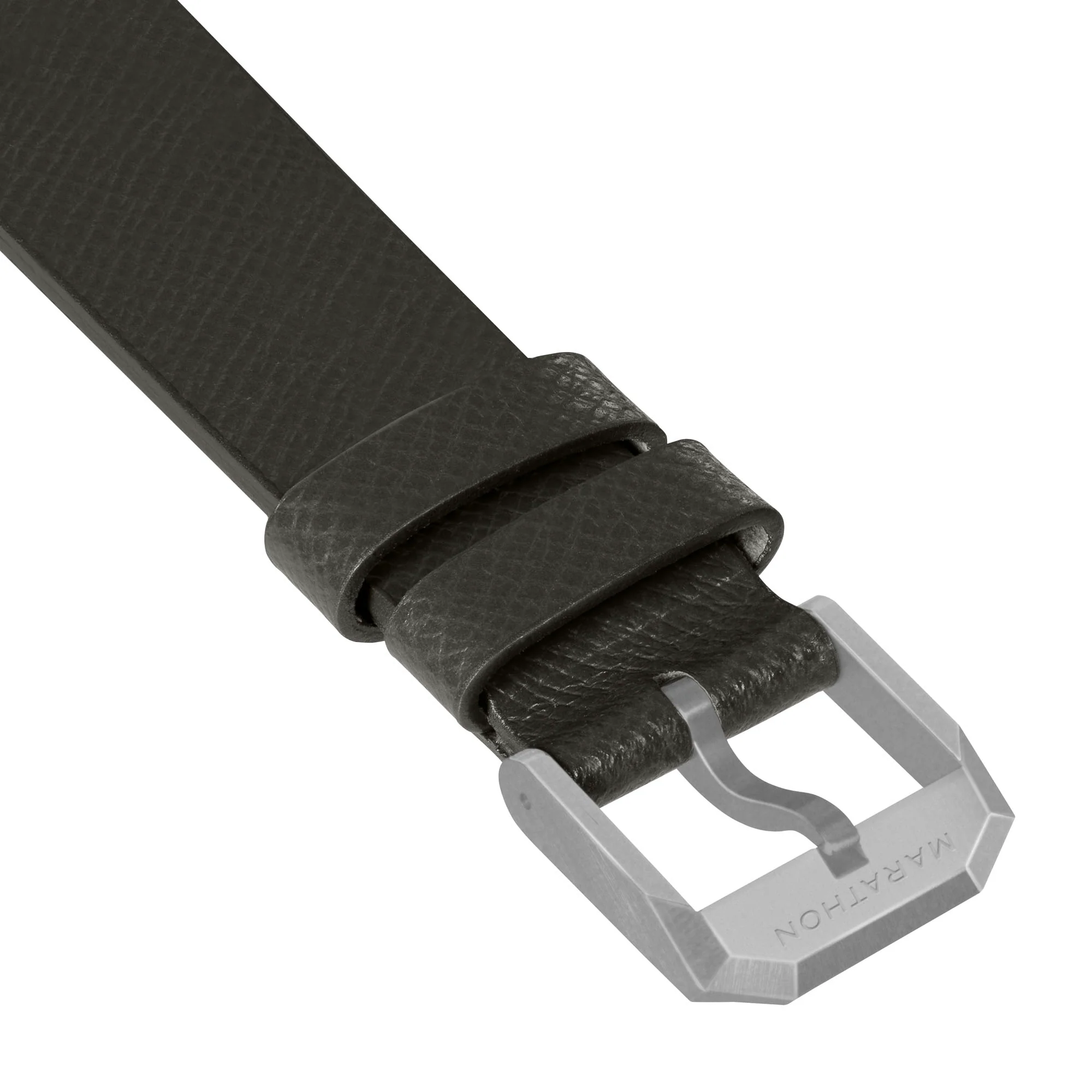 20mm 2-Piece Leather Strap, Moss Green with Parkerized Hardware - Image 9