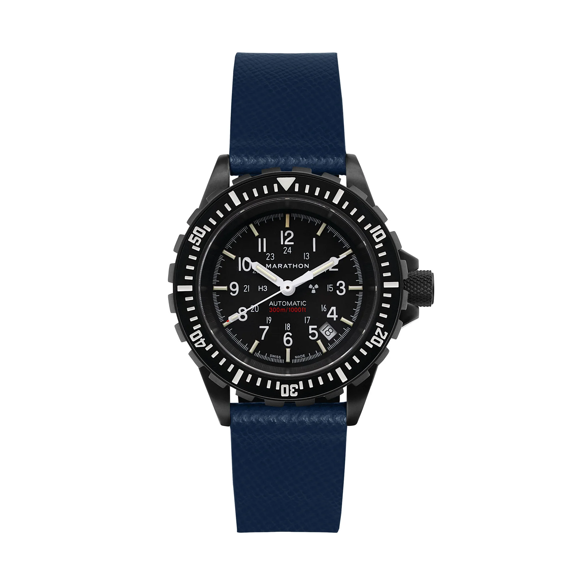 20mm 2-Piece Leather Strap, Royal Blue with Anthracite Hardware - Image 10