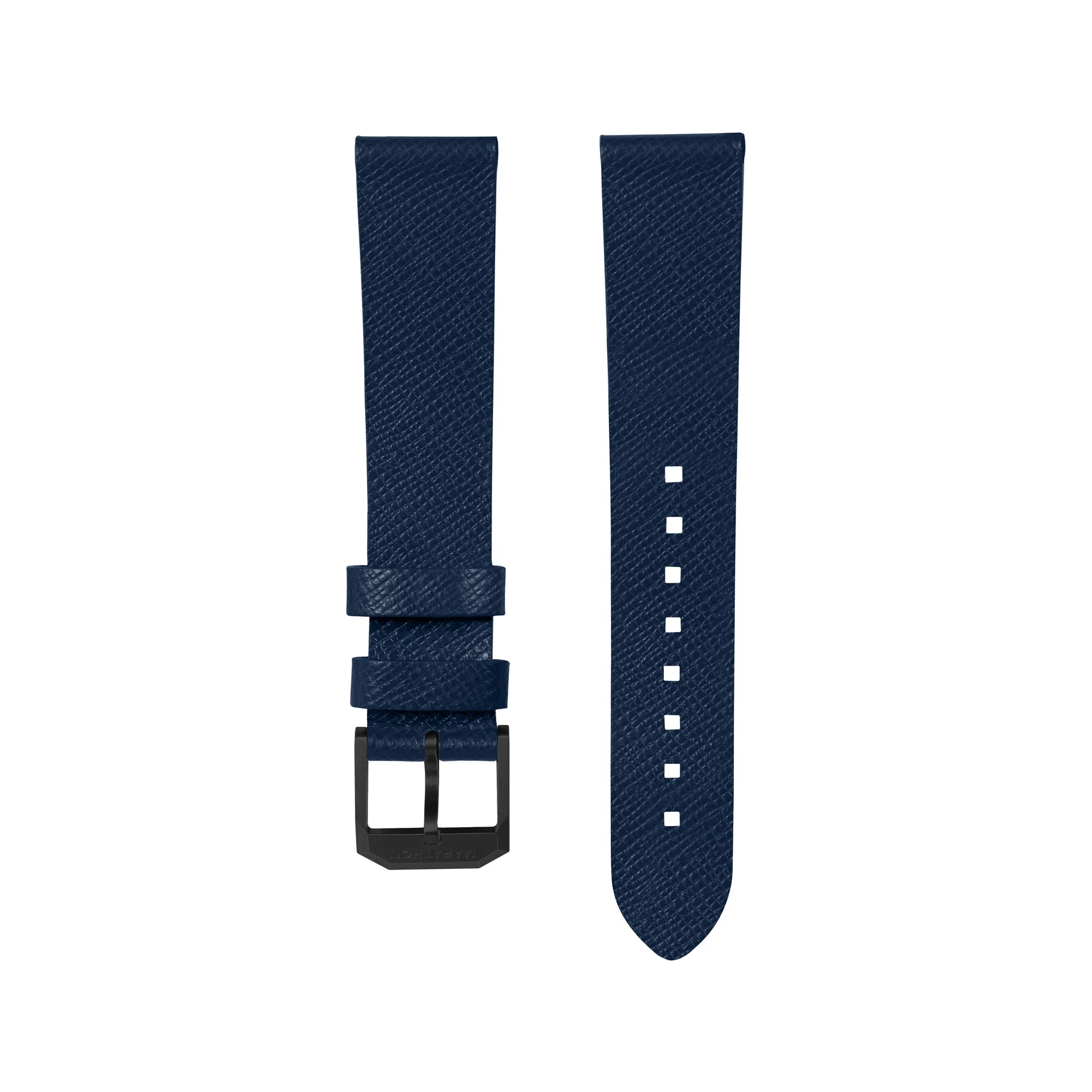 20mm 2-Piece Leather Strap, Royal Blue with Anthracite Hardware - Image 6