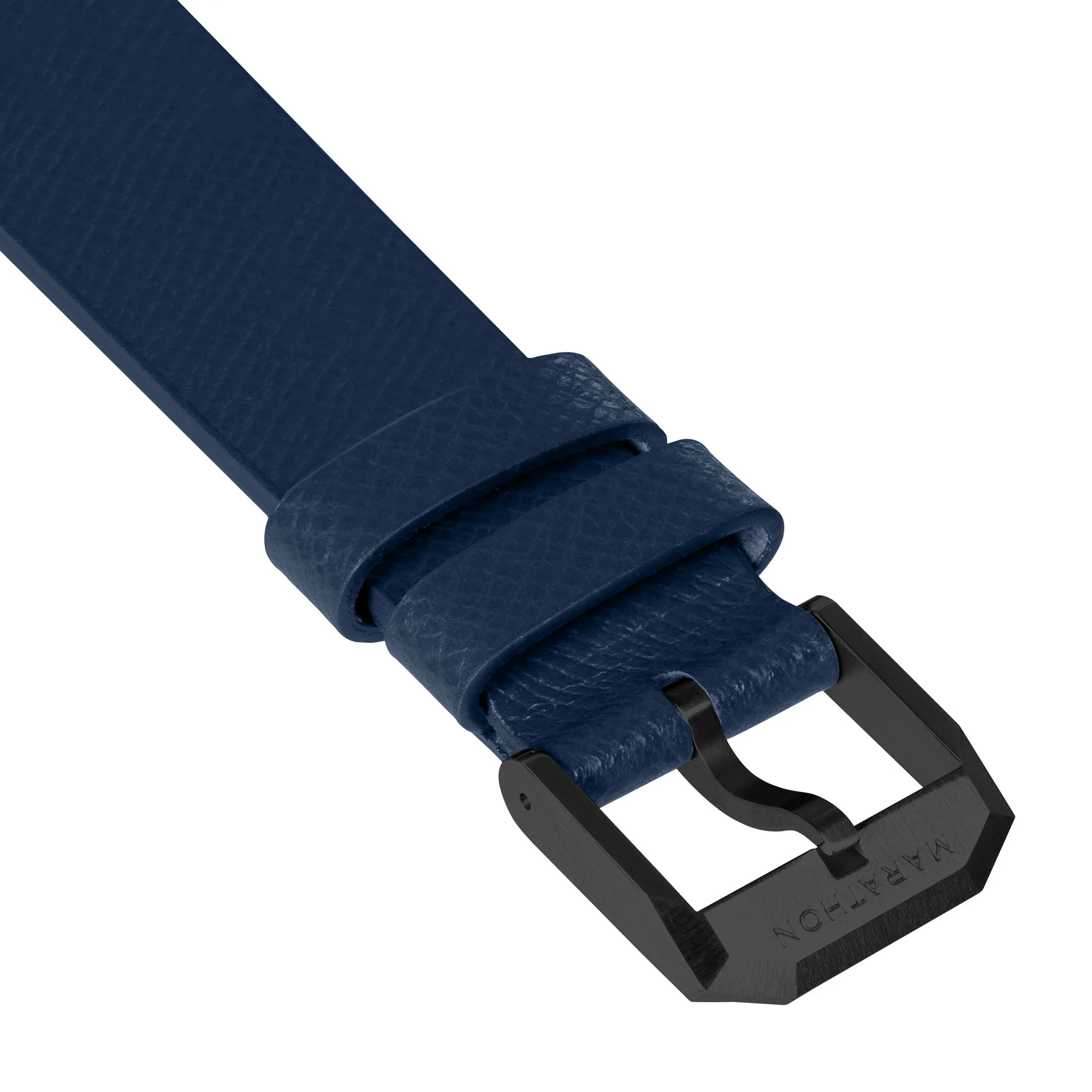 20mm 2-Piece Leather Strap, Royal Blue with Anthracite Hardware - Image 7