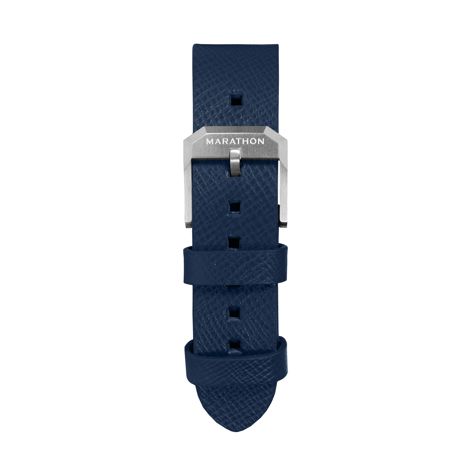 20mm 2-Piece Leather Strap, Royal Blue with Brushed Steel Hardware - Image 10