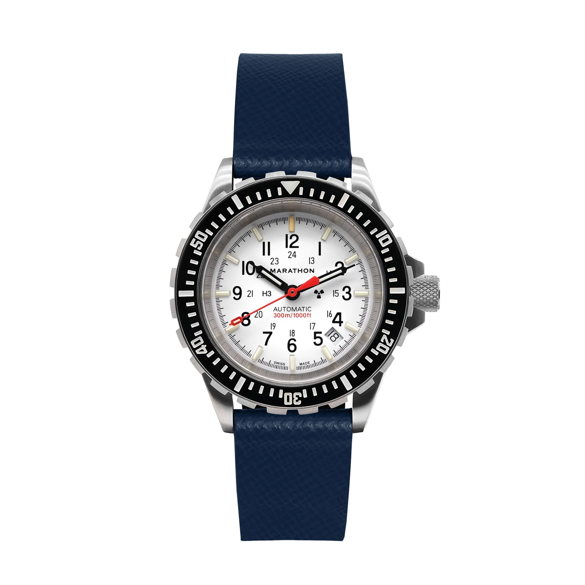 20mm 2-Piece Leather Strap, Royal Blue with Brushed Steel Hardware - Image 13
