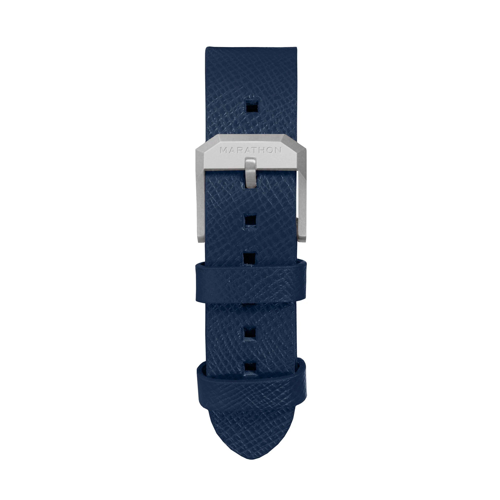 20mm 2-Piece Leather Strap, Royal Blue with Parkerized Hardware - Image 10