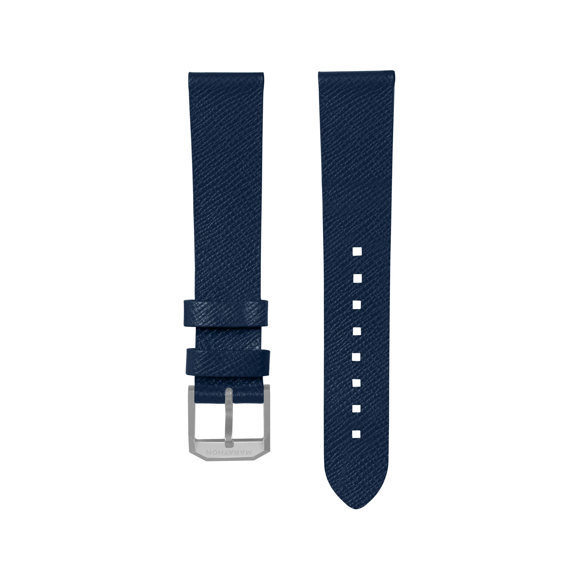 20mm 2-Piece Leather Strap, Royal Blue with Parkerized Hardware - Image 8