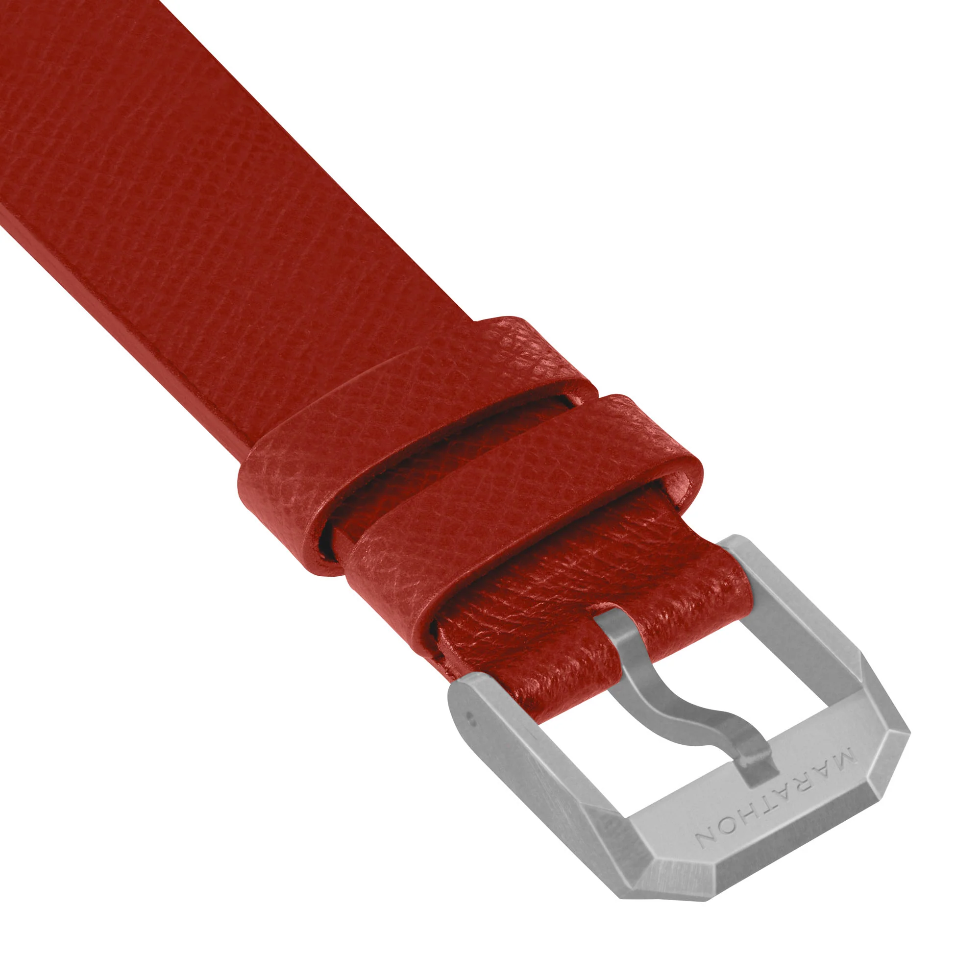 2-Piece Leather Strap, 20mm, Senate Red, Parkerized Hardware - Image 4