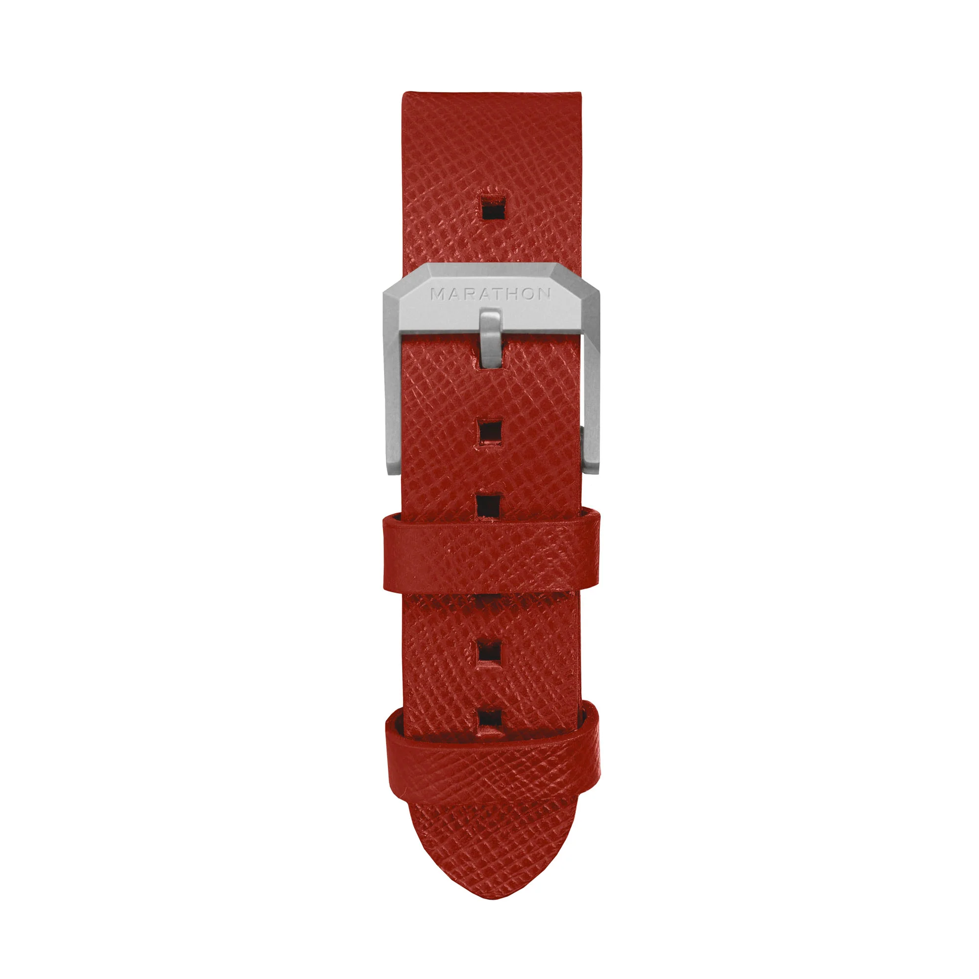 2-Piece Leather Strap, 20mm, Senate Red, Parkerized Hardware - Image 5