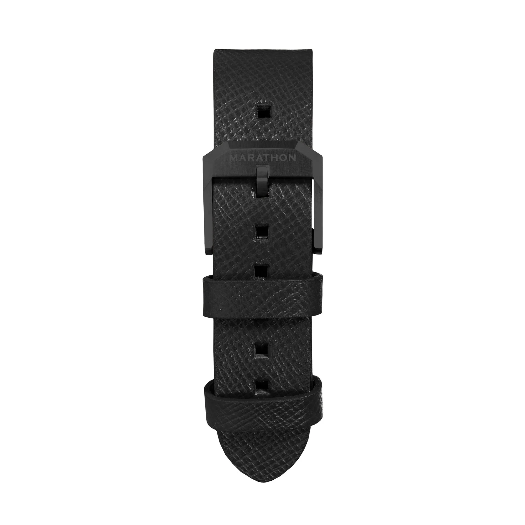 2-Piece Leather Strap, 22mm, Black, Anthracite Hardware - Image 3