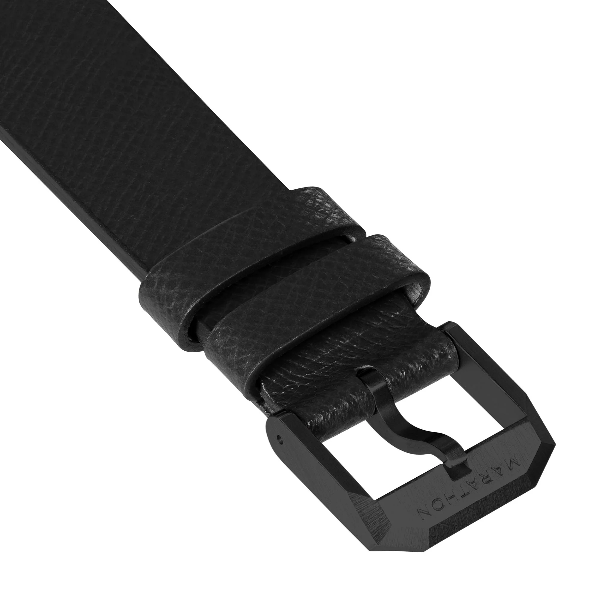 2-Piece Leather Strap, 22mm, Black, Anthracite Hardware - Image 7