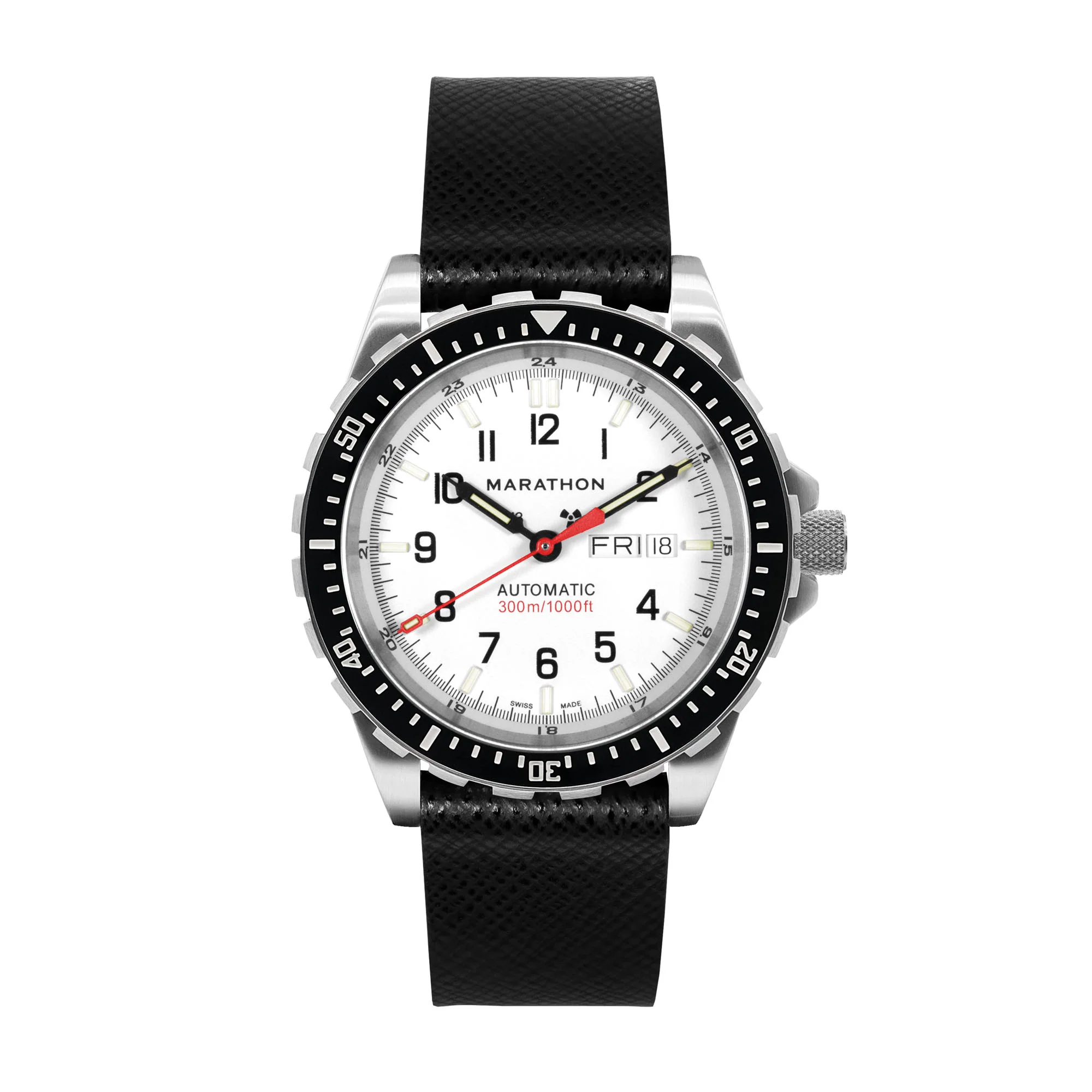 22mm 2-Piece Leather Strap, Black with Brushed Steel Hardware - Image 13