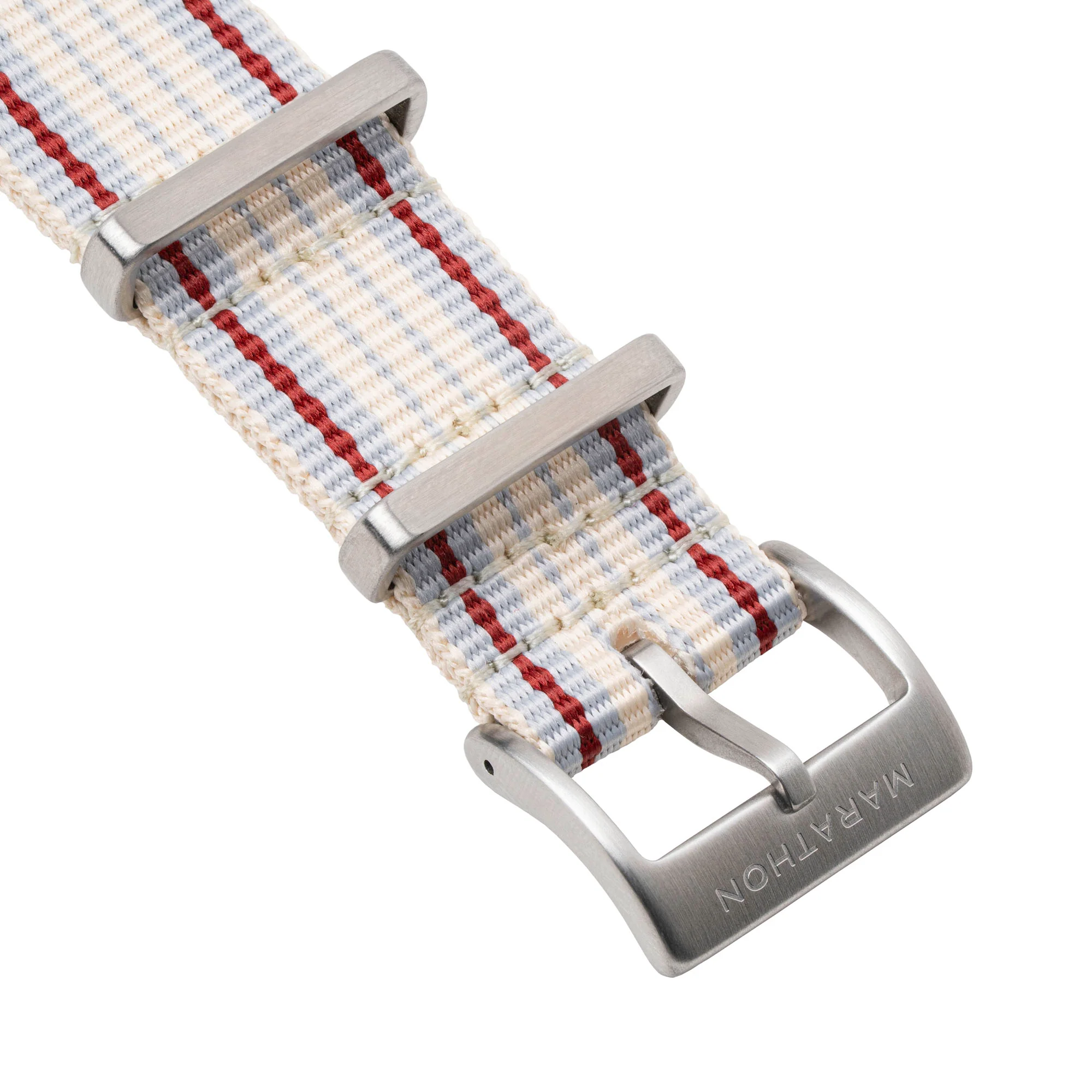Nylon DEFSTAN Strap Brushed Steel Hardware, ADANAC Stripe, 20MM - Image 6