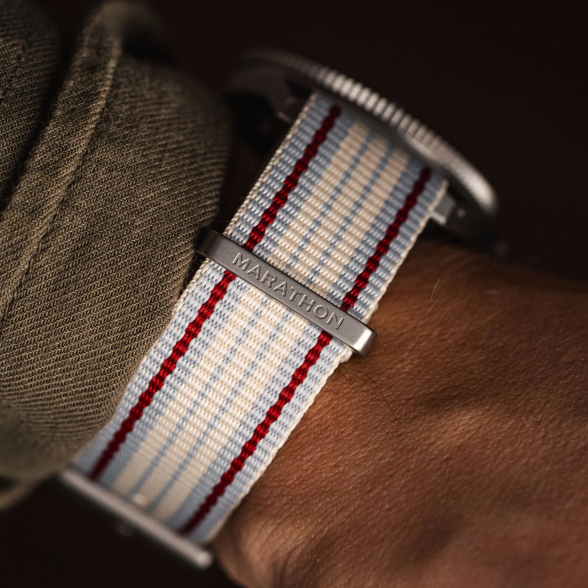 Nylon DEFSTAN Strap Parkerized Hardware, ADANAC Stripe, 20MM - Image 4