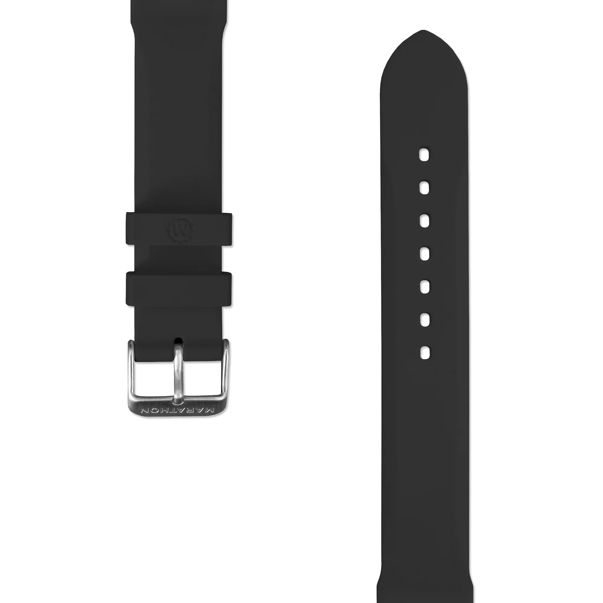 Two-Piece Rubber Dive Strap, Black, 20mm - Image 4
