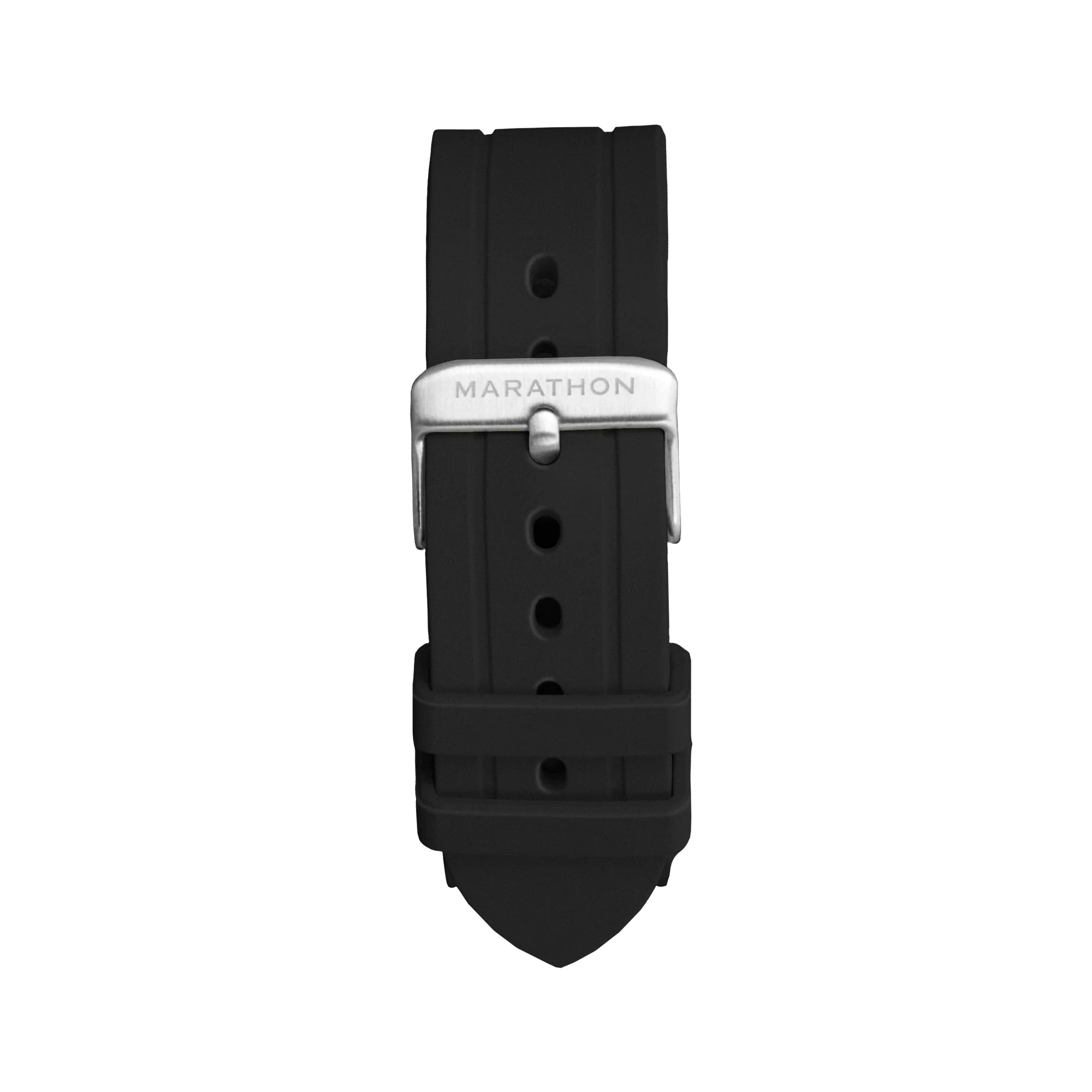 Two-Piece Rubber Dive Strap, Black, 22mm - Image 3