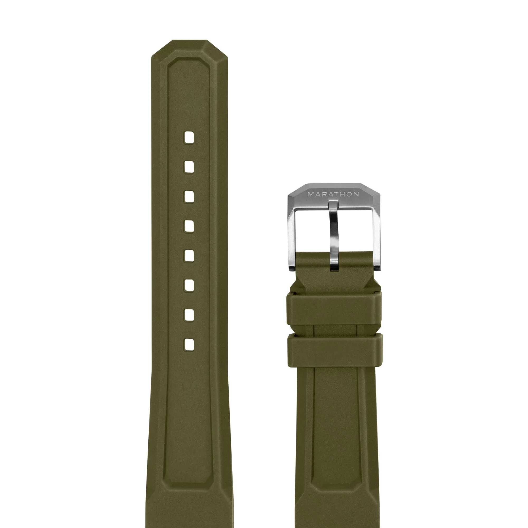 3-Piece Rubber Strap Kit, OD Green, 20mm - Image 3
