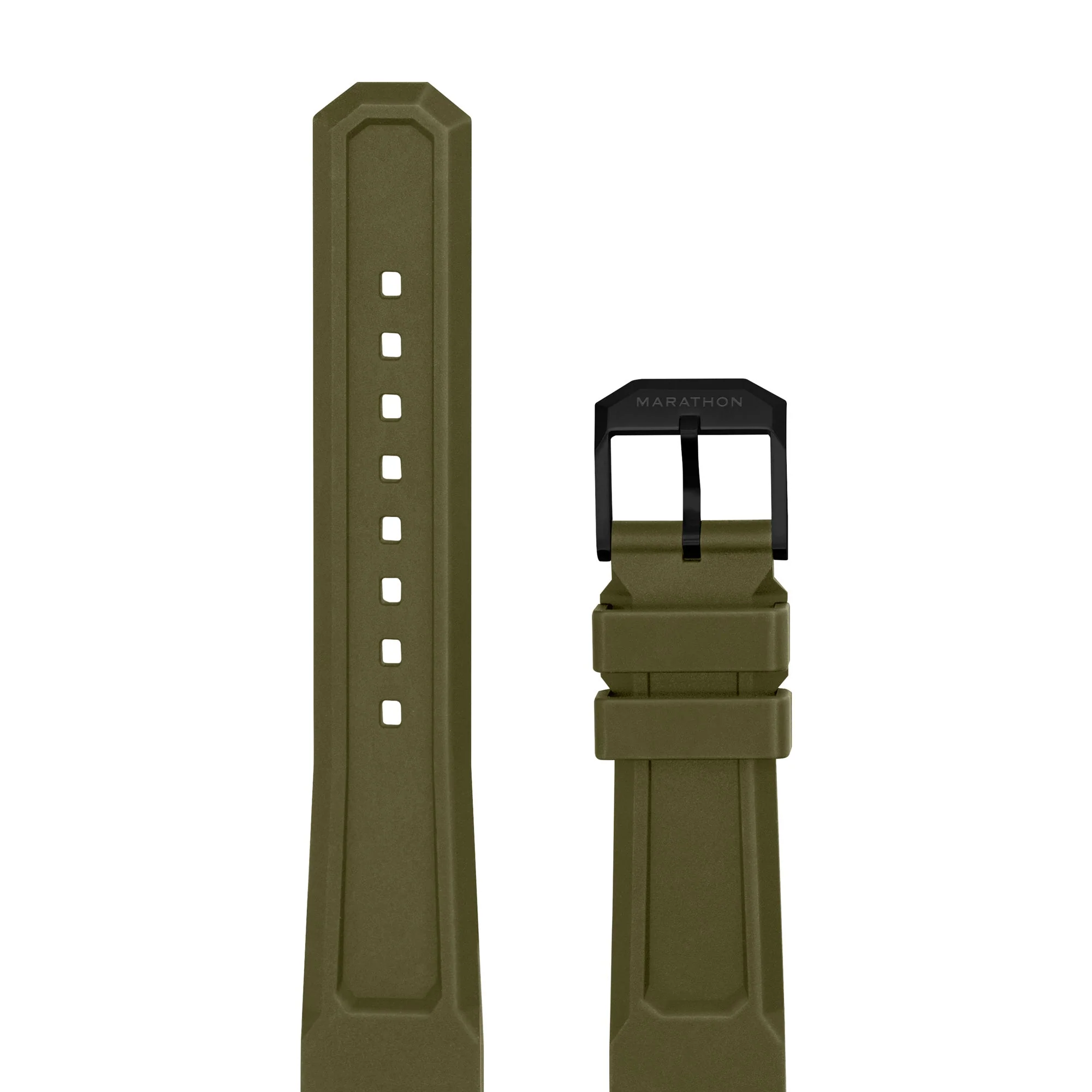 3-Piece Rubber Strap Kit, OD Green, Anthracite, 20mm - Image 3