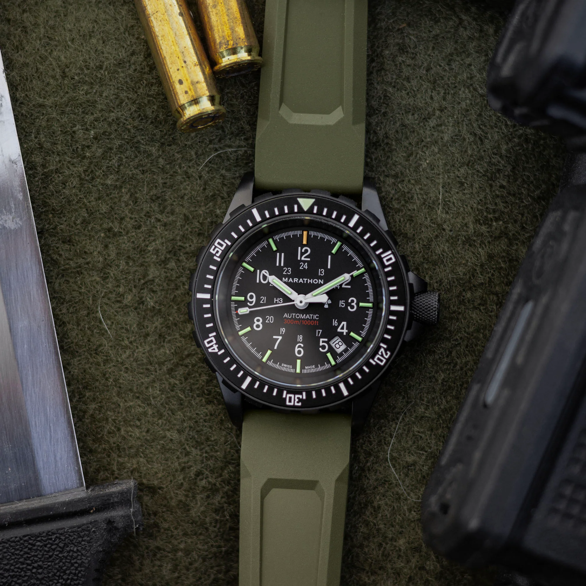 3-Piece Rubber Strap Kit, OD Green, 20mm - Image 6