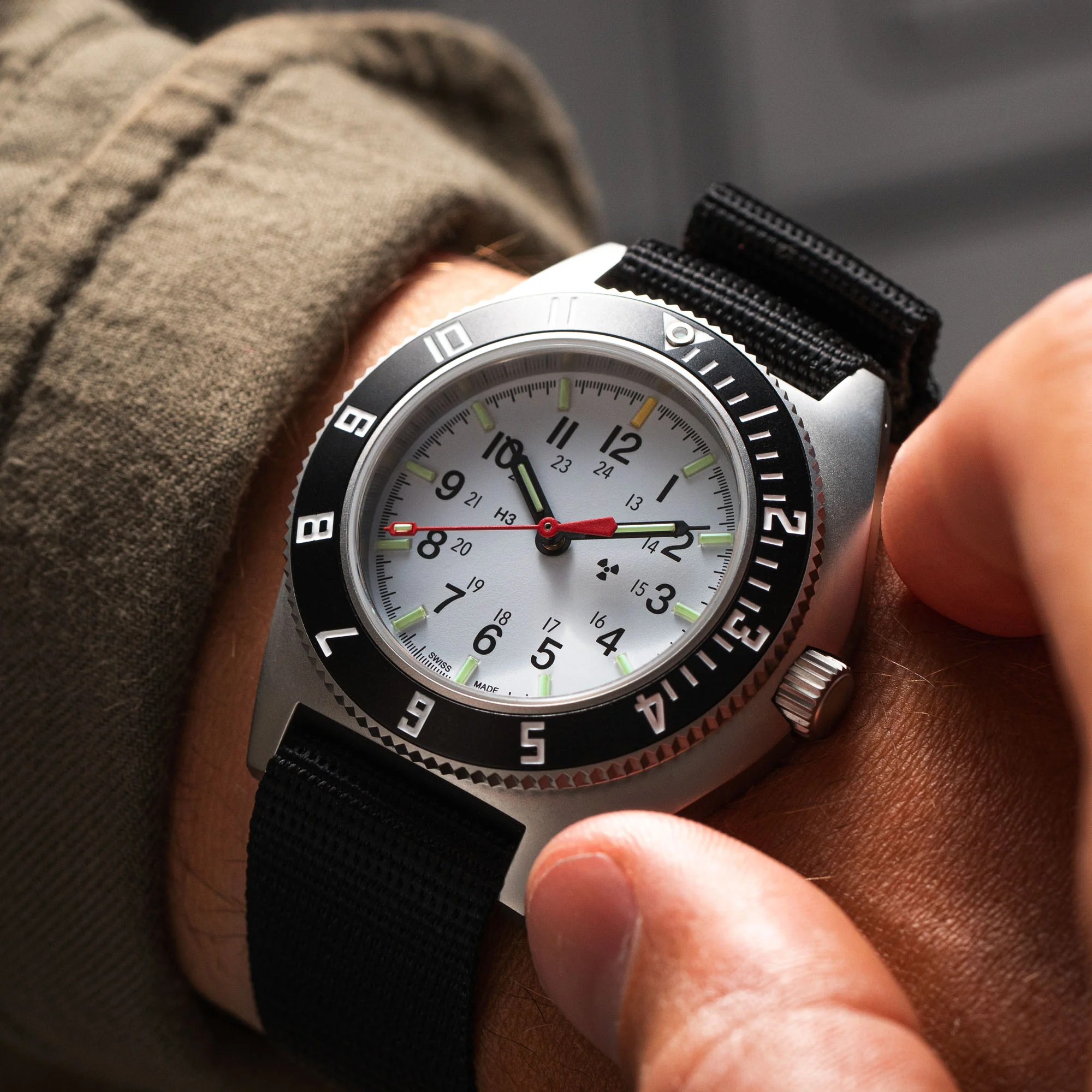 41mm Arctic Steel Navigator Automatic (Arctic SSNAV Auto) on Ballistic Nylon - Image 5