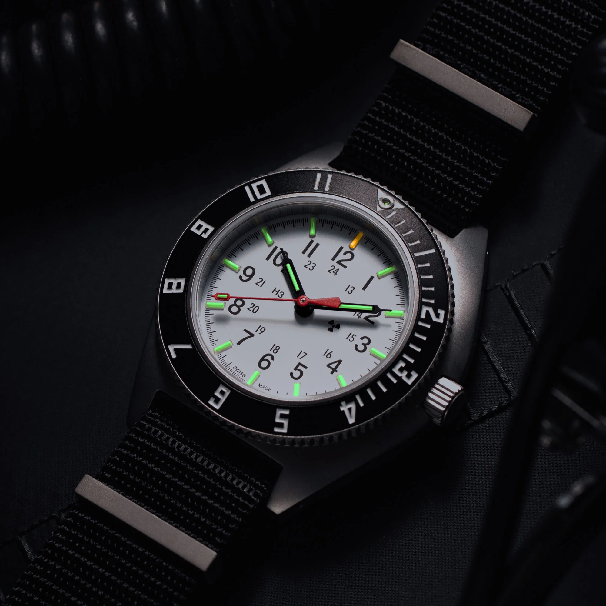 41mm Arctic Steel Navigator Automatic (Arctic SSNAV Auto) on Nylon DEFSTAN - Image 2