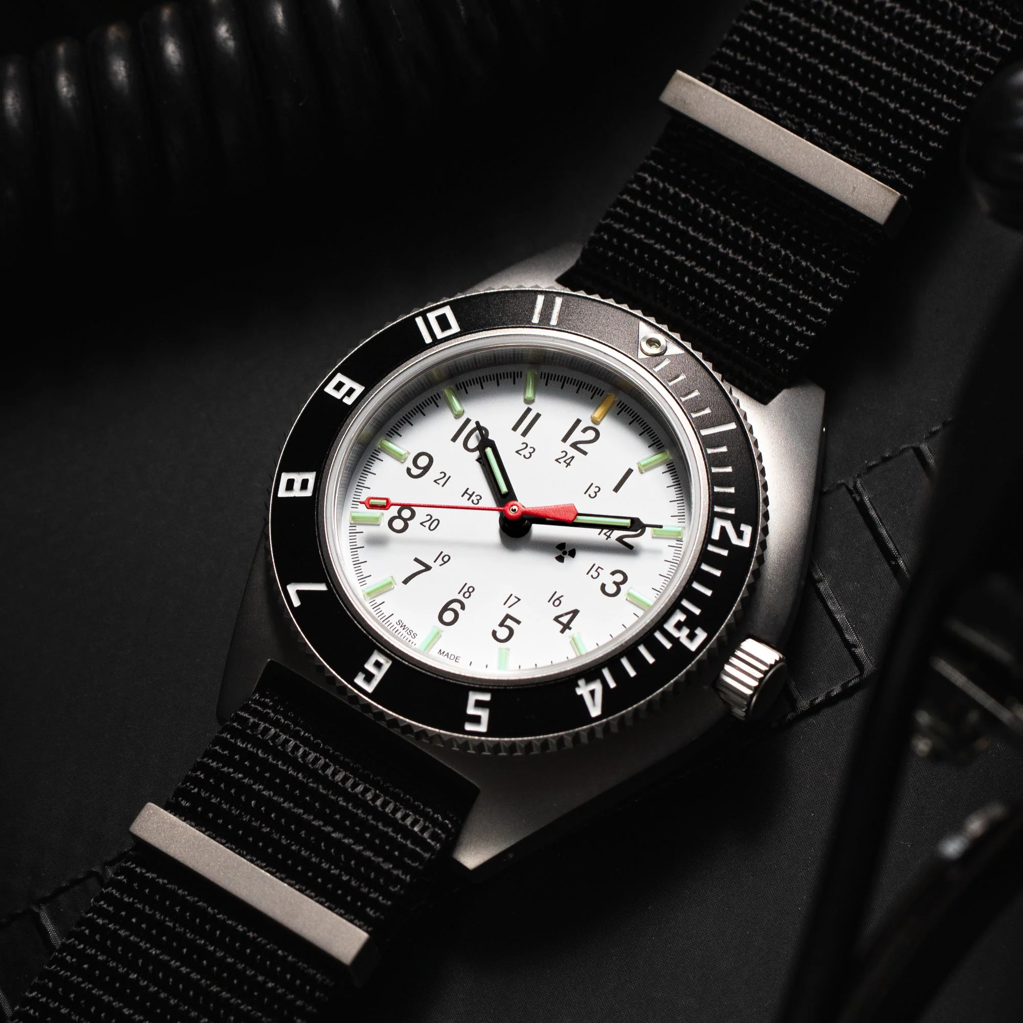 41mm Arctic Steel Navigator Automatic (Arctic SSNAV Auto) on Nylon DEFSTAN - Image 5