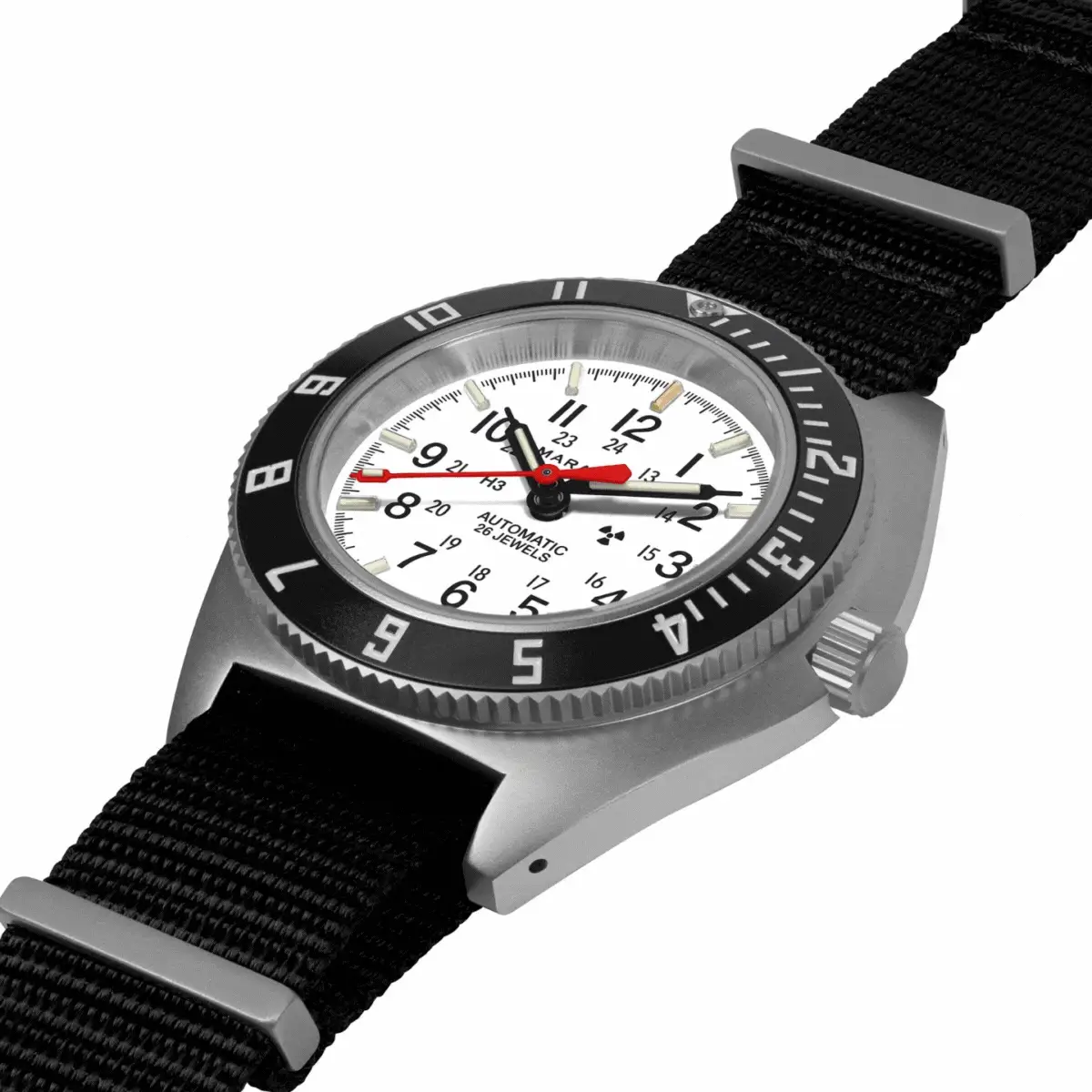 41mm Arctic Steel Navigator w/ Date Automatic (Arctic SSNAV-D Auto) on Nylon DEFSTAN - Image 4