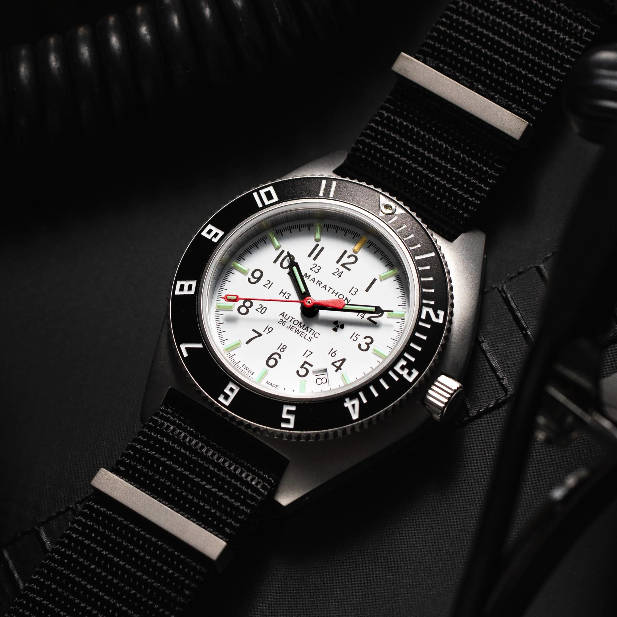 41mm Arctic Steel Navigator w/ Date Automatic (Arctic SSNAV-D Auto) on Nylon DEFSTAN - Image 5