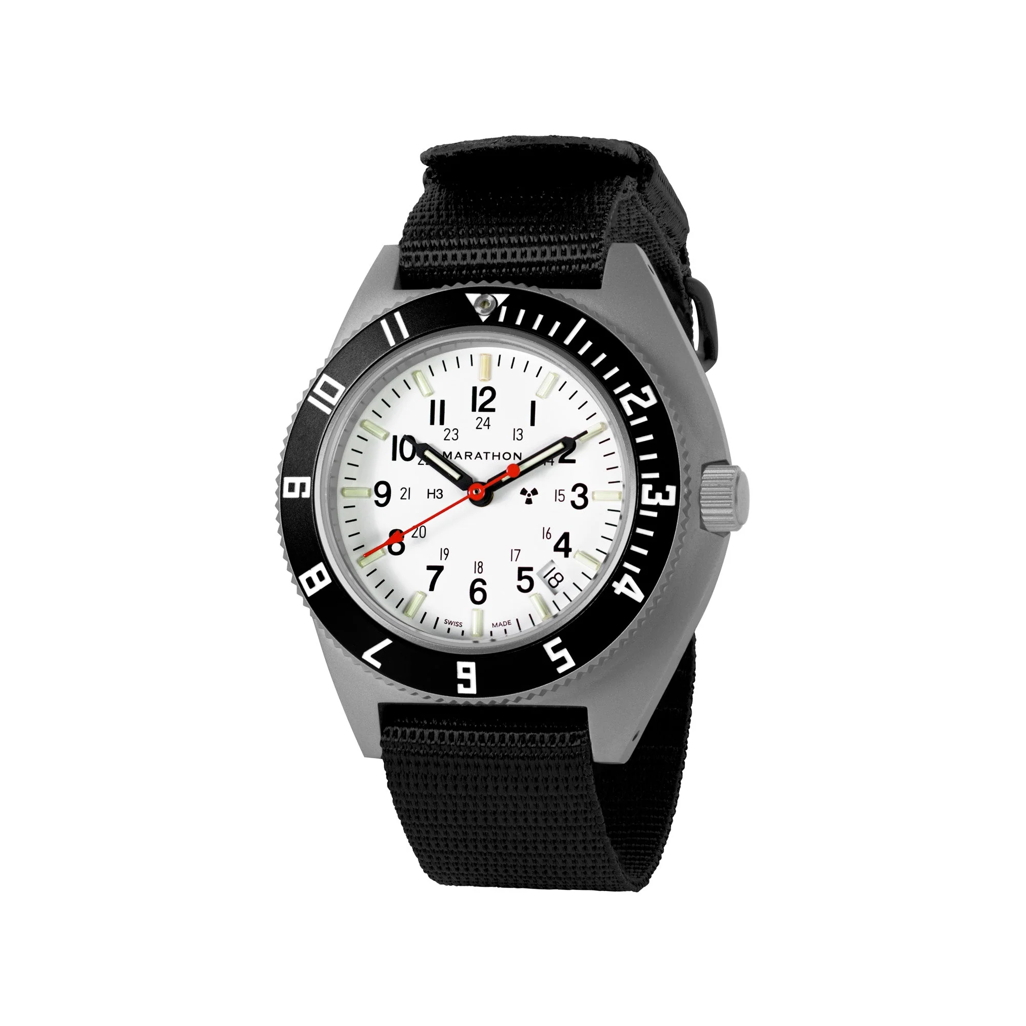 41mm Arctic Steel Navigator w/ Date (SSNAV-D) on Ballistic Nylon - Image 6