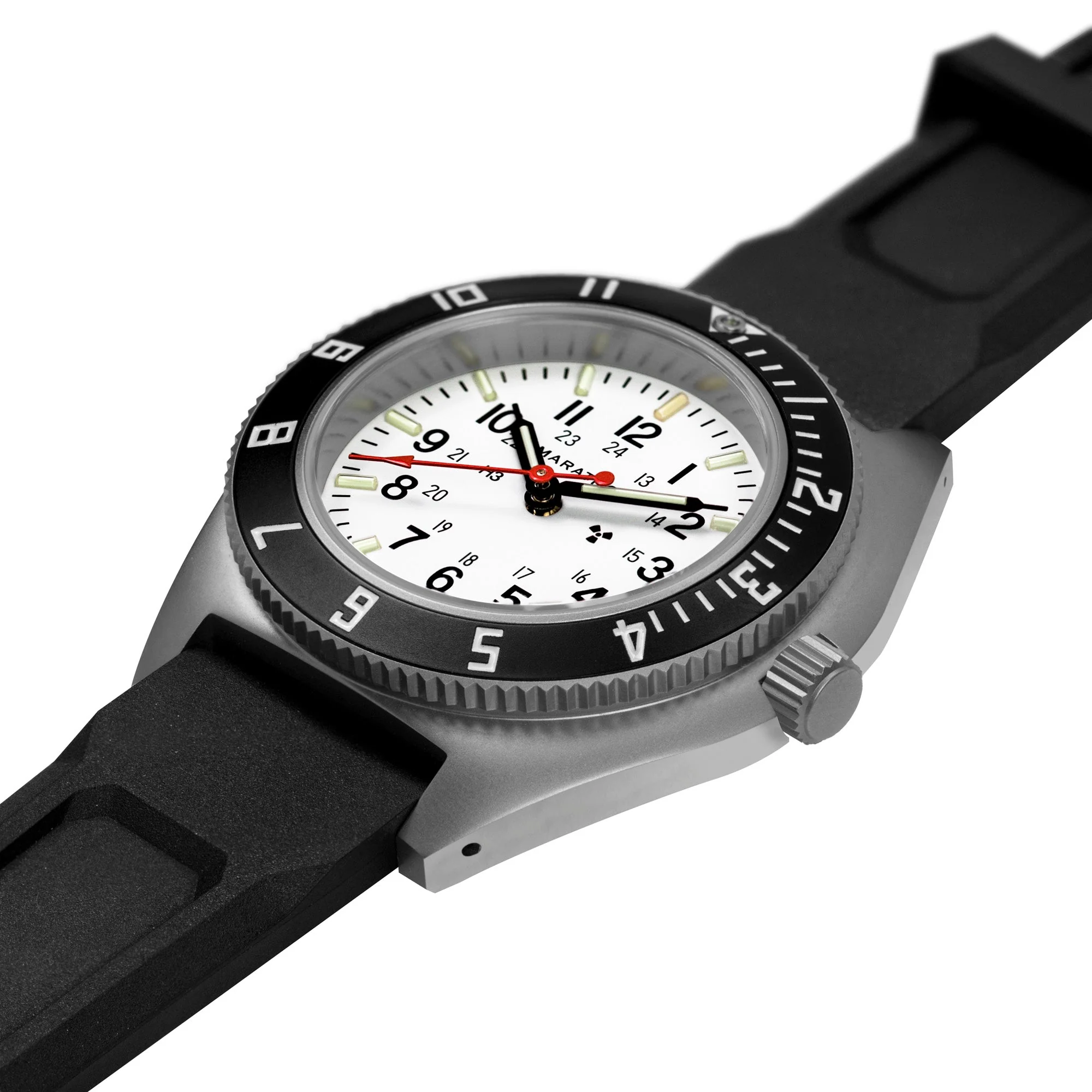 41mm Arctic Steel Navigator w/Date (SSNAV-D) on Black 3-Piece Rubber Strap Kit - Image 4