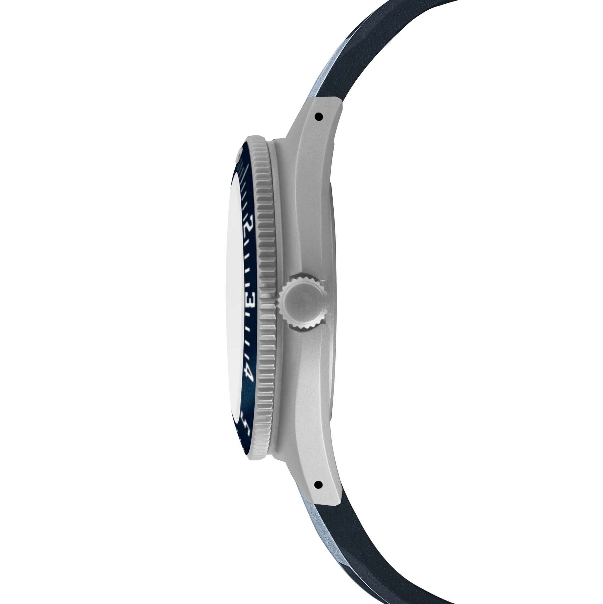 41mm Blue Steel Navigator w/Date (SSNAV-D) on Blue 3-Piece Rubber Strap Kit - Image 3