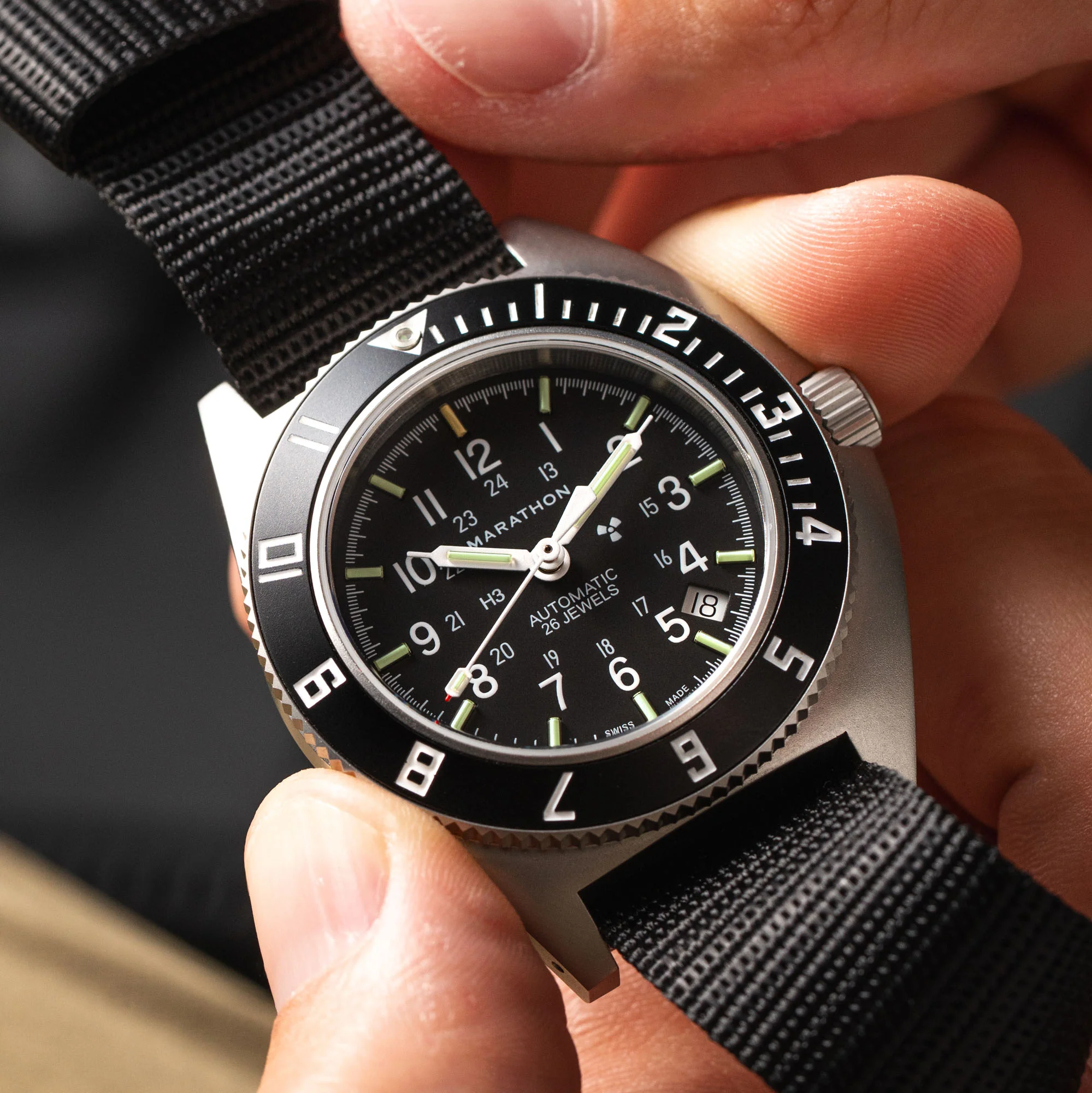 41mm Steel Navigator w/ Date Automatic (SSNAV-D AUTO) on Ballistic Nylon - Image 6
