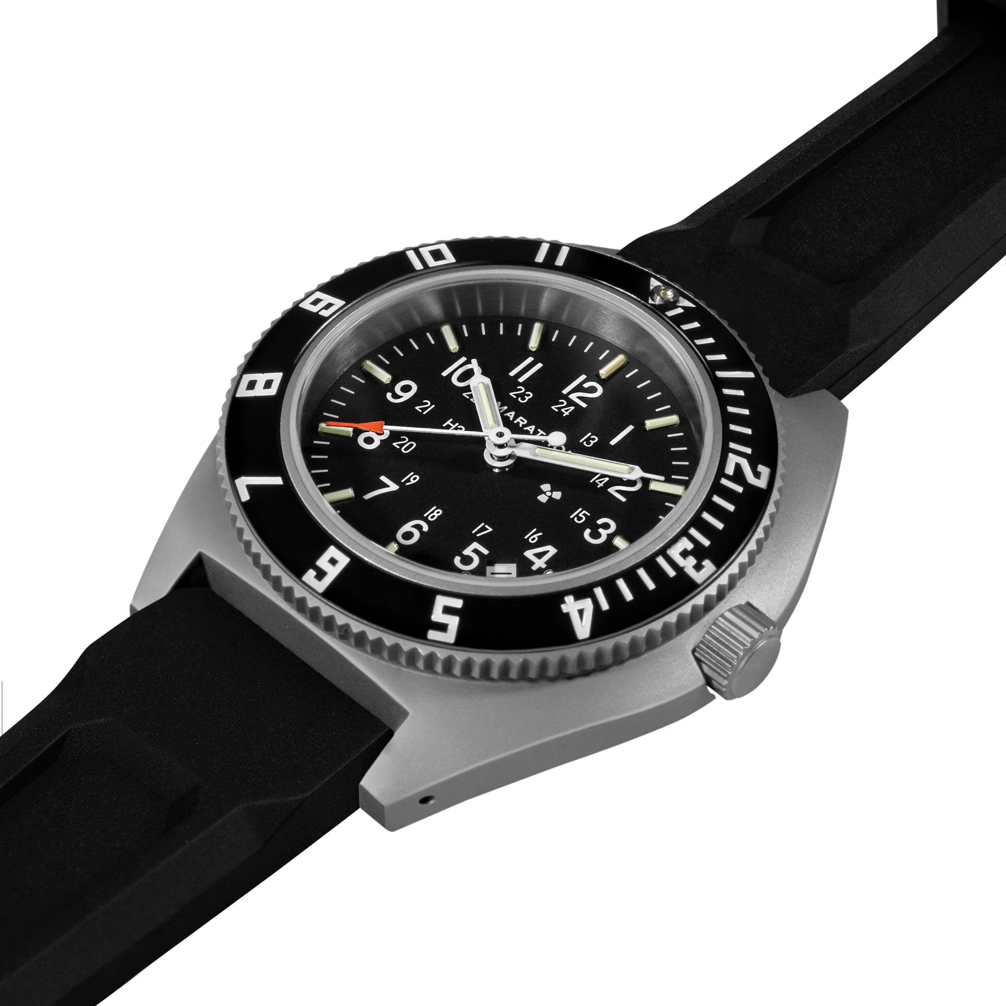 41mm Steel Navigator w/Date (SSNAV-D) on Black 3-Piece Rubber Strap Kit - Image 3