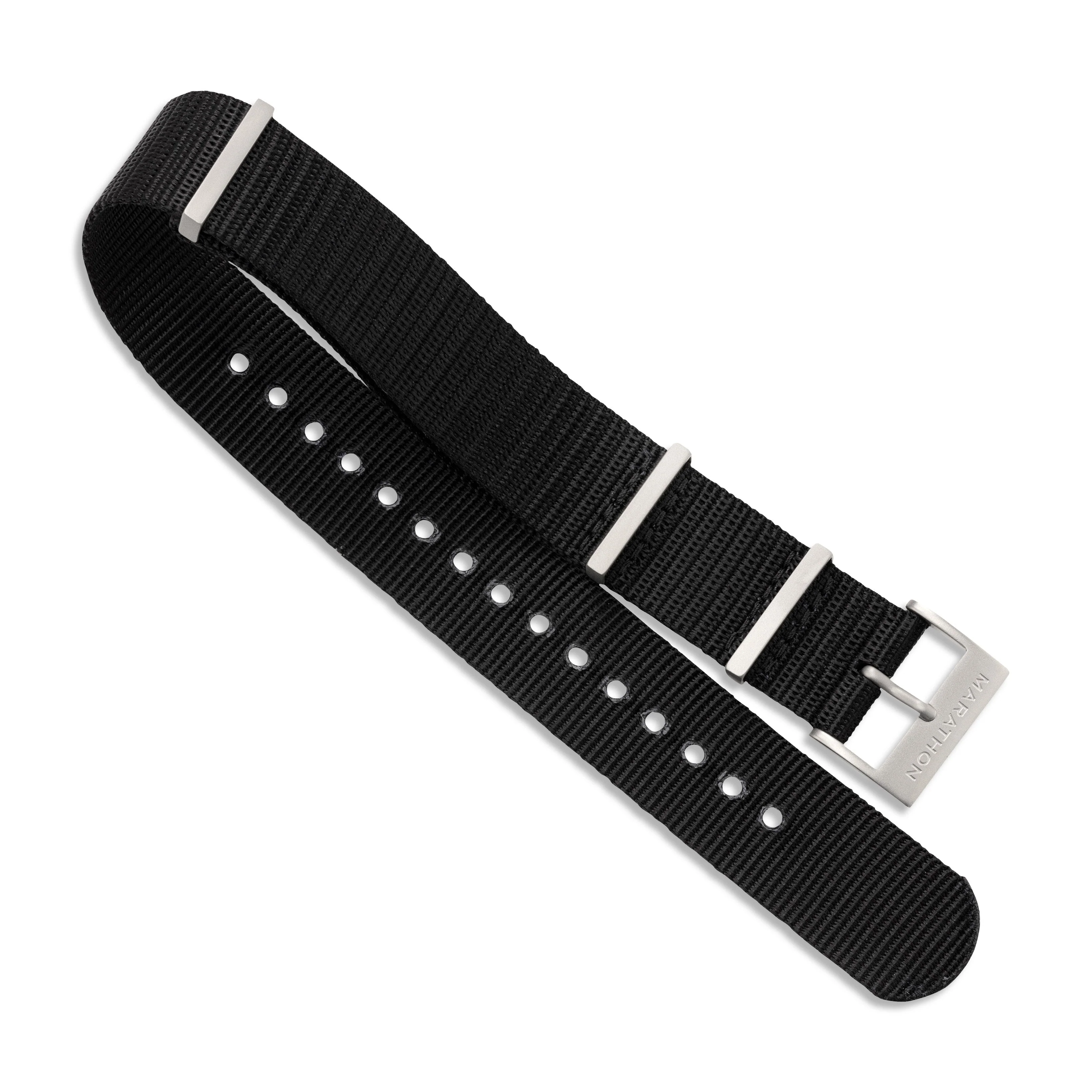 Nylon DEFSTAN Strap with Parkerized Hardware, 20mm, Black - Image 2