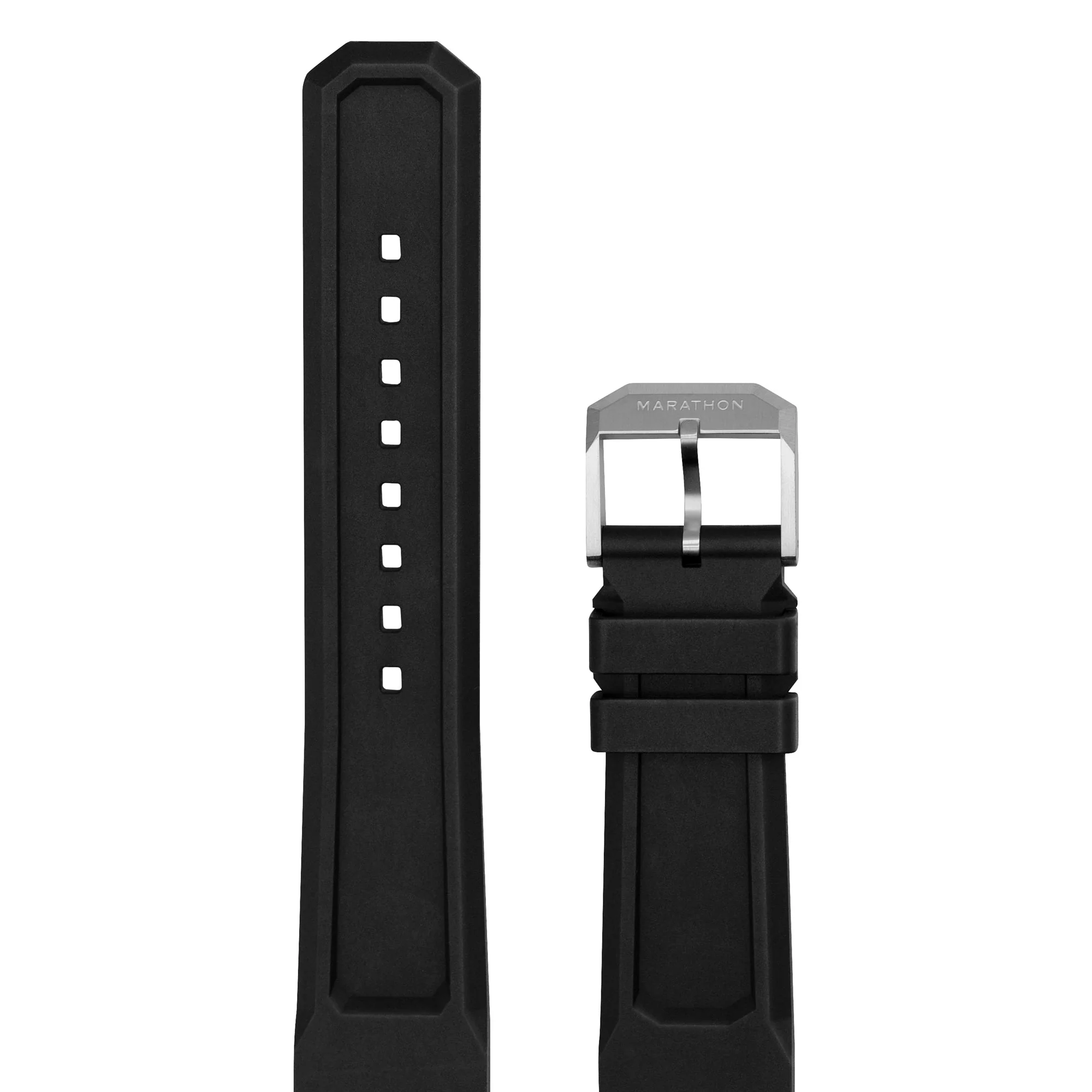 3-Piece Rubber Strap Kit, Black, 22mm - Image 4