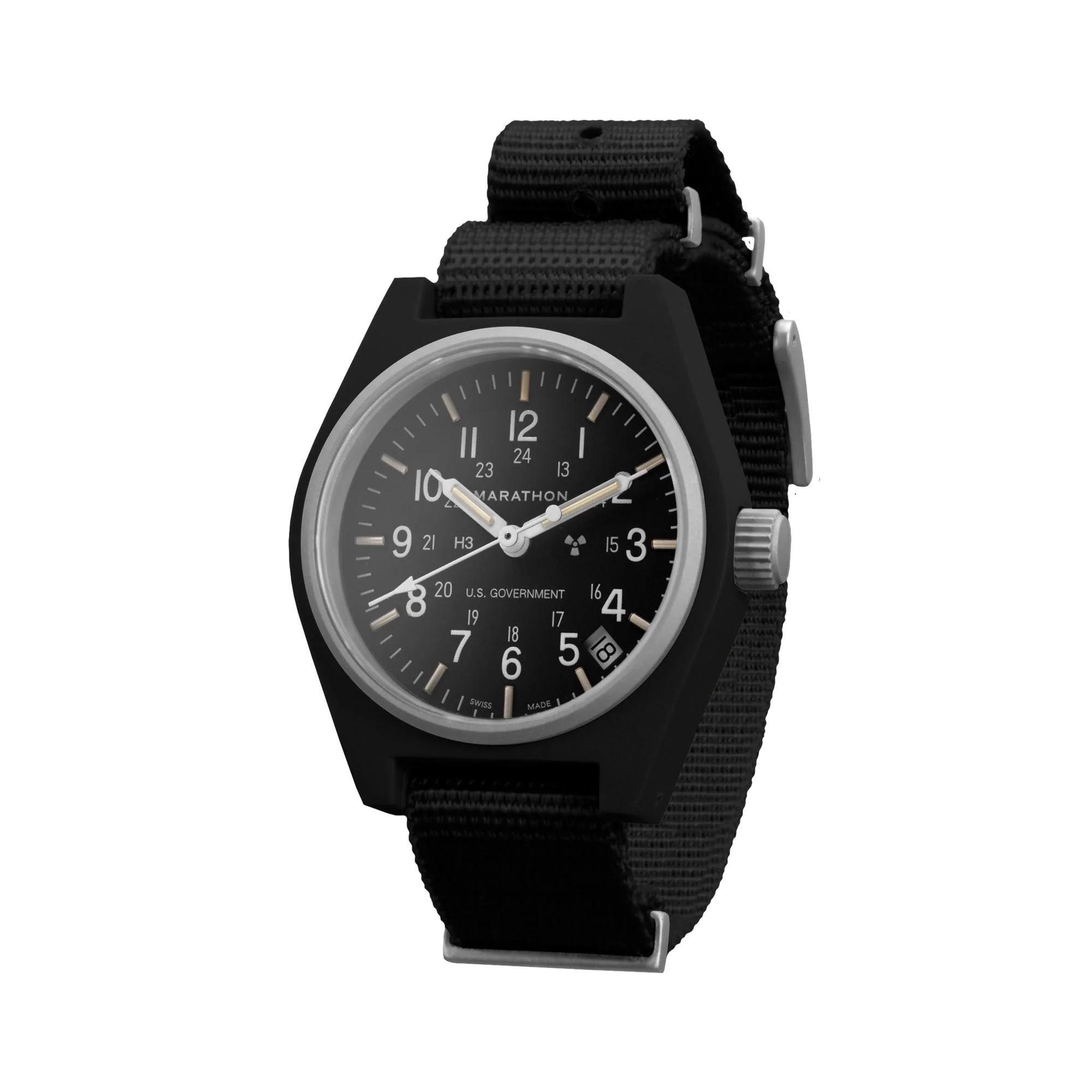 34mm Black General Purpose Quartz with Date (GPQ) - Image 9