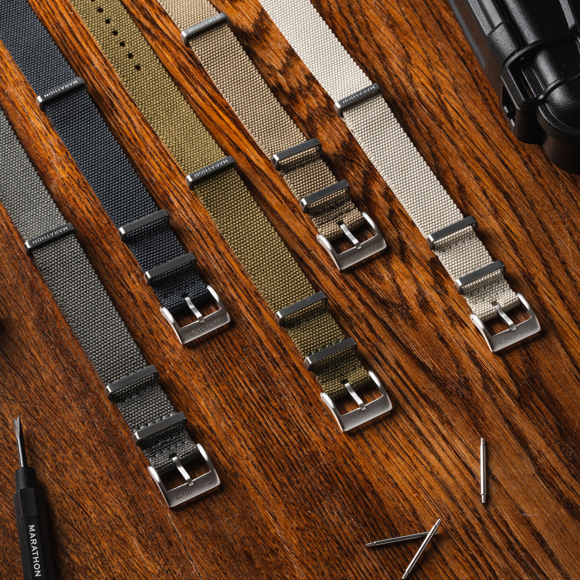 Nylon Canvas DEFSTAN Strap Brushed Steel Hardware, Khaki, 18mm - Image 7