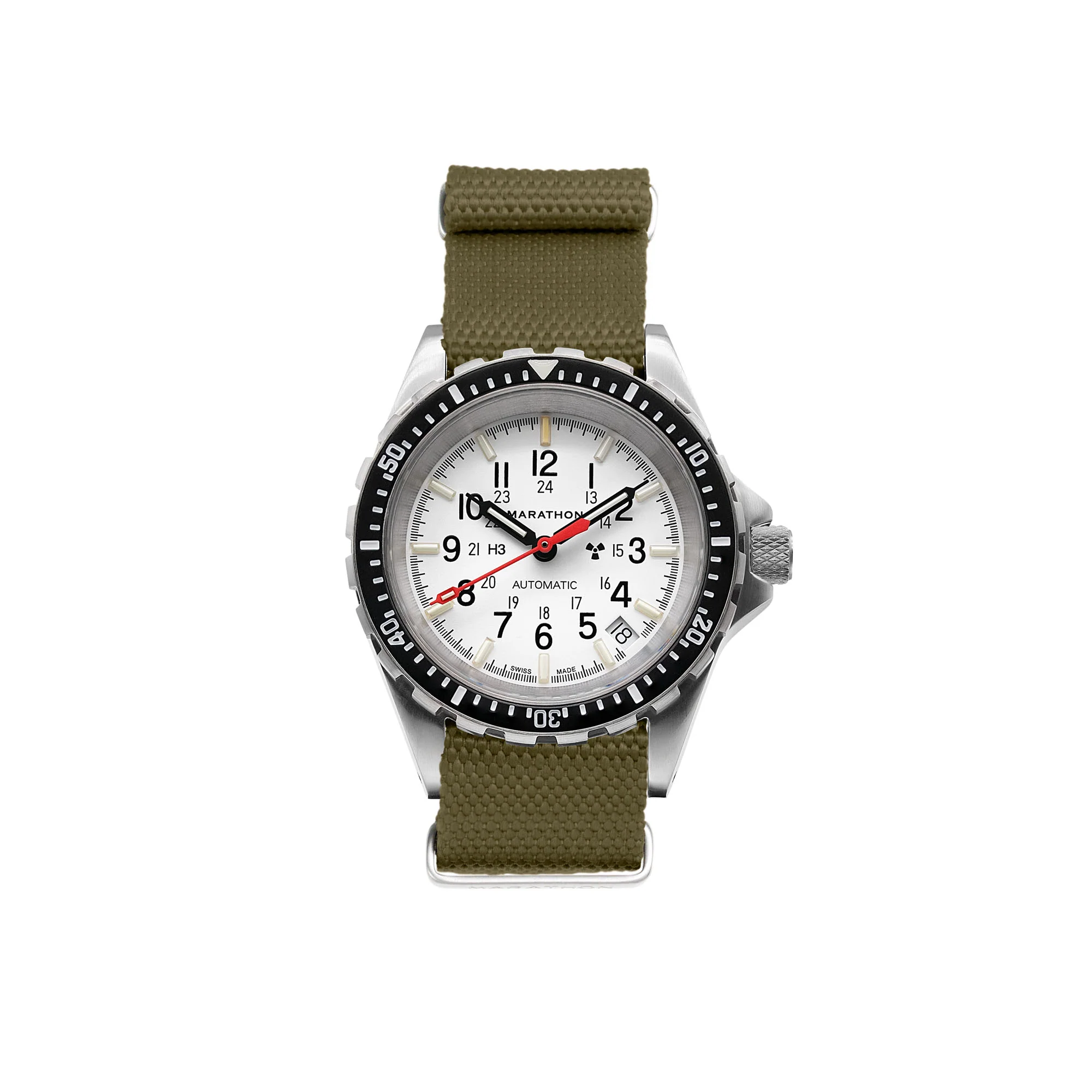 Nylon Canvas DEFSTAN Strap Brushed Steel Hardware, Olive, 18mm - Image 7