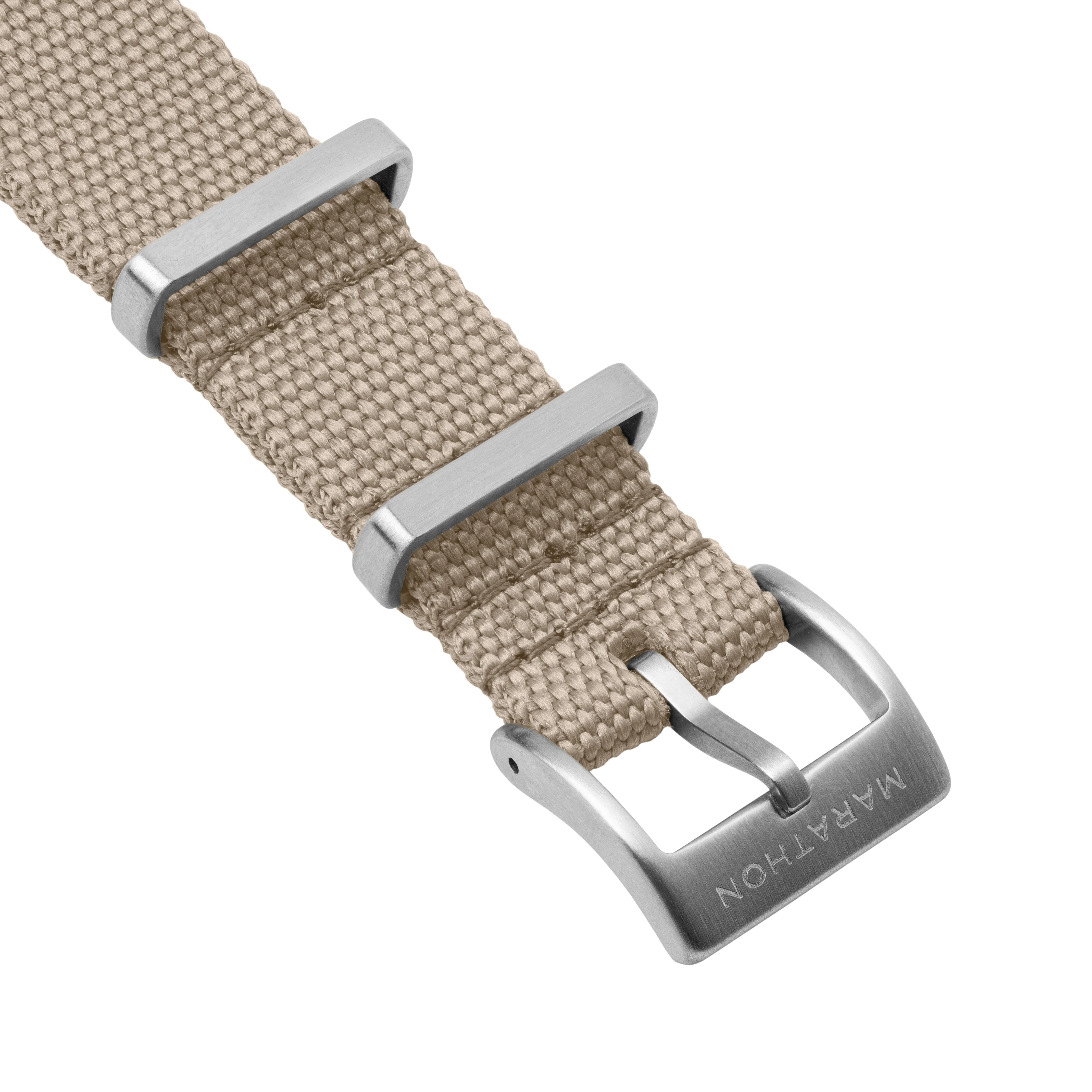 Nylon Canvas DEFSTAN Strap Brushed Steel Hardware, Sand, 18mm - Image 5