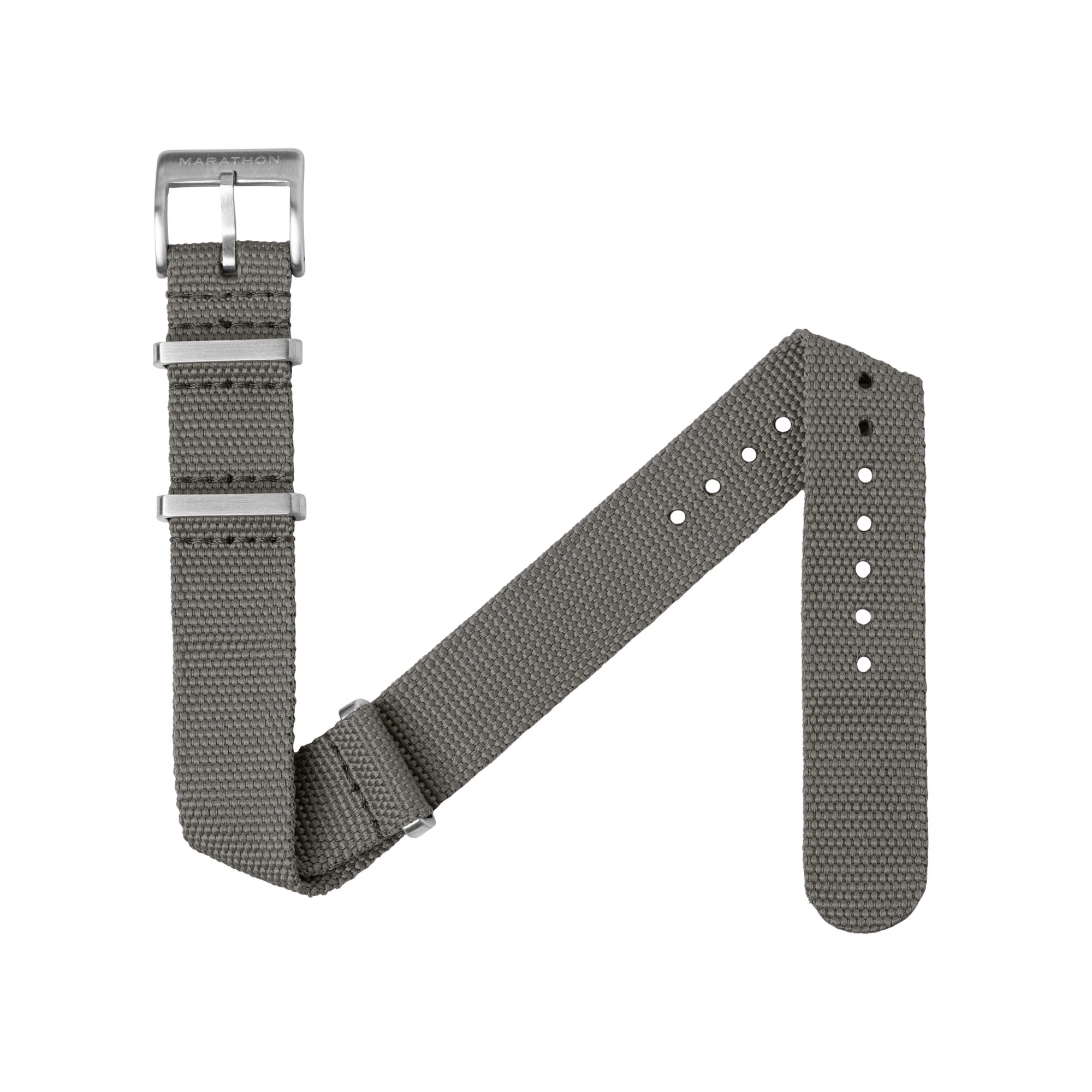 Nylon Canvas DEFSTAN Strap Brushed Steel Hardware, Stone, 18mm - Image 5
