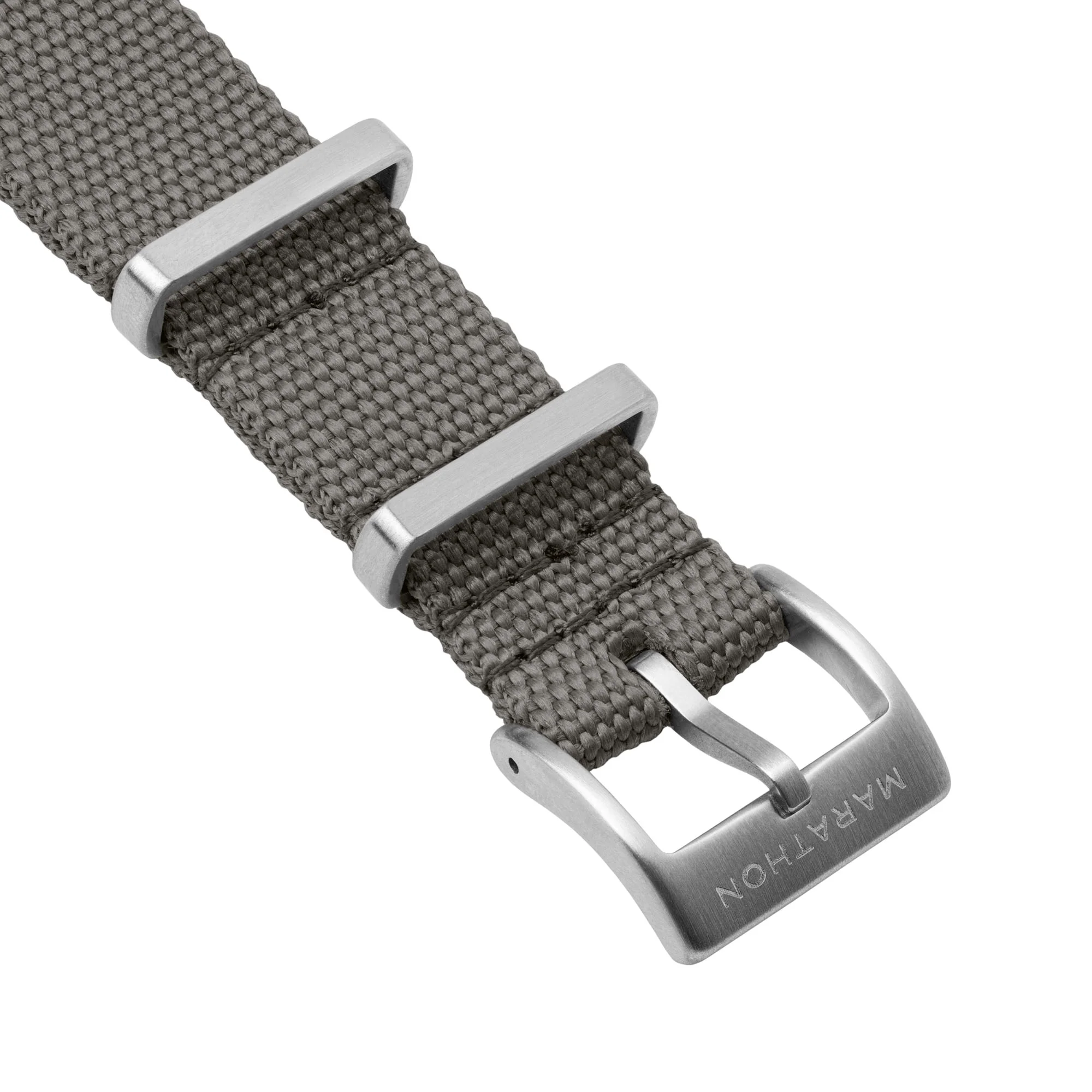 Nylon Canvas DEFSTAN Strap Brushed Steel Hardware, Stone, 18mm - Image 6