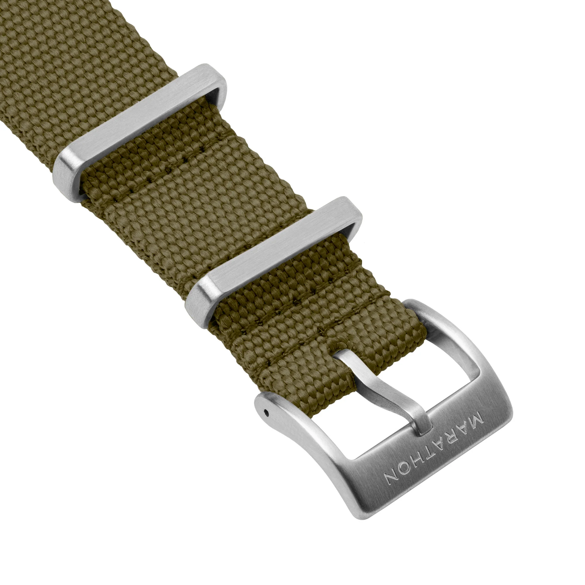 Nylon Canvas DEFSTAN Strap Brushed Steel Hardware, Olive, 20mm - Image 6